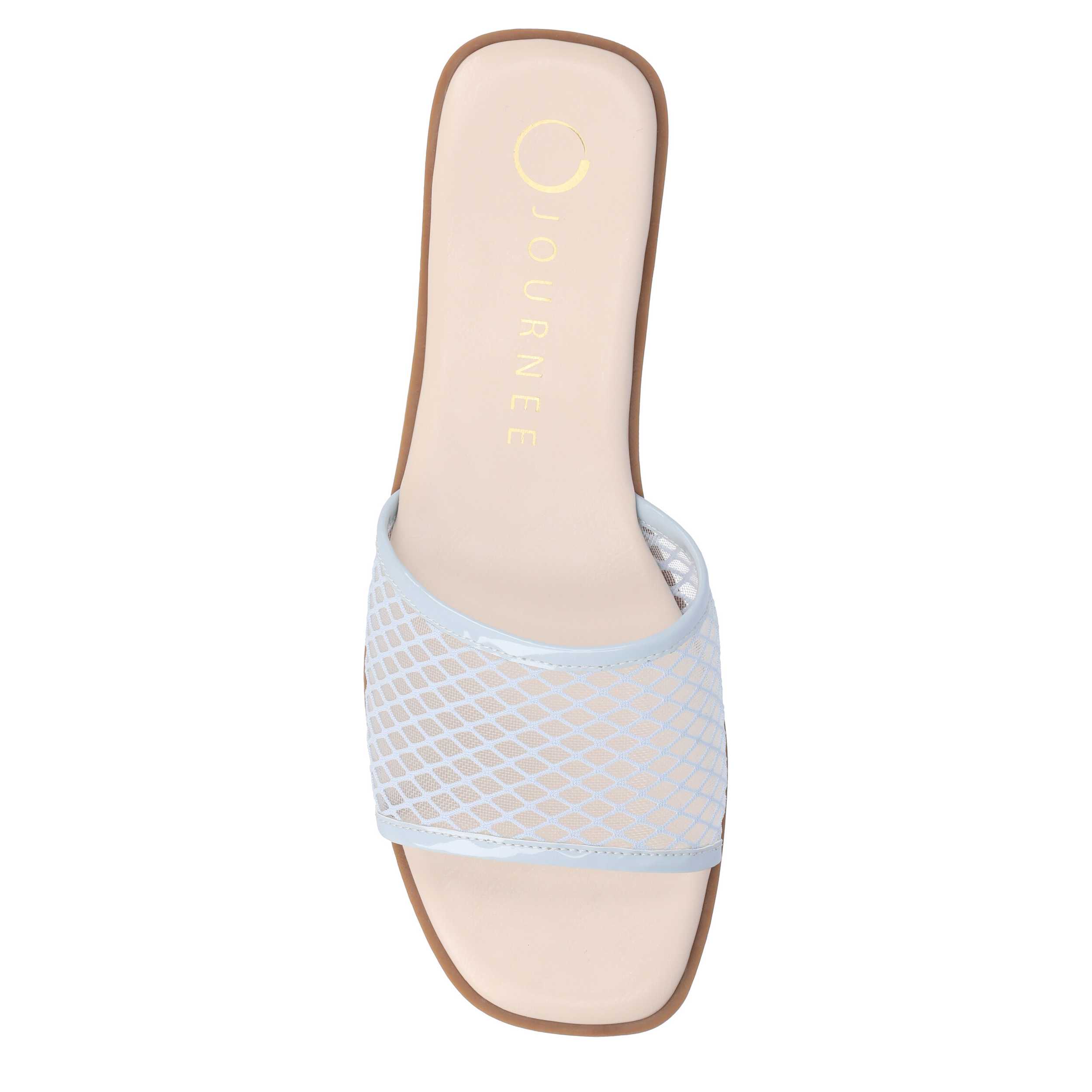 JOURNEE COLLECTION-WOMENS BRECKLY SLIDE SANDAL-PALE BLUE & 