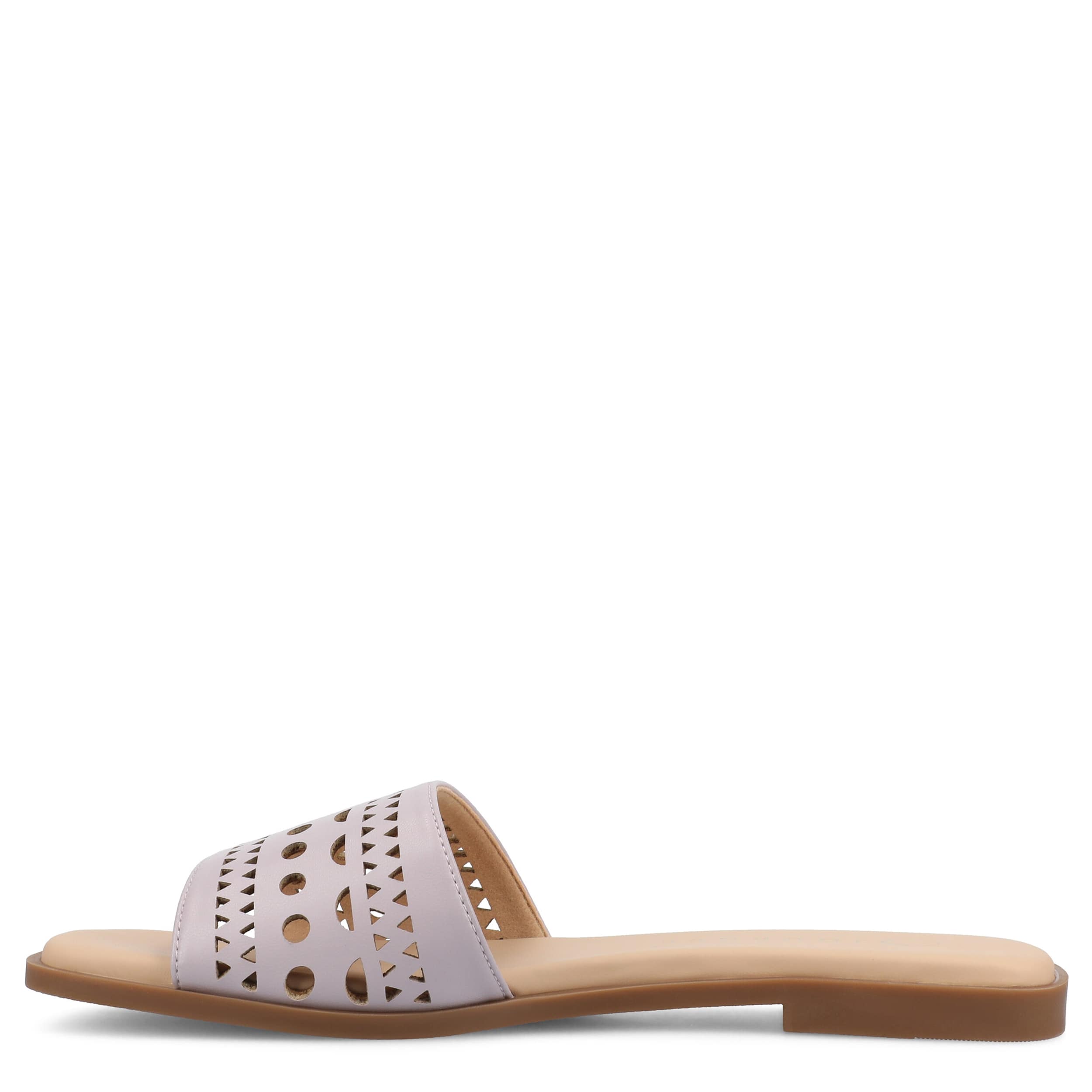 JOURNEE COLLECTION-WOMENS BRODIE SLIDE SANDAL-LILAC & 