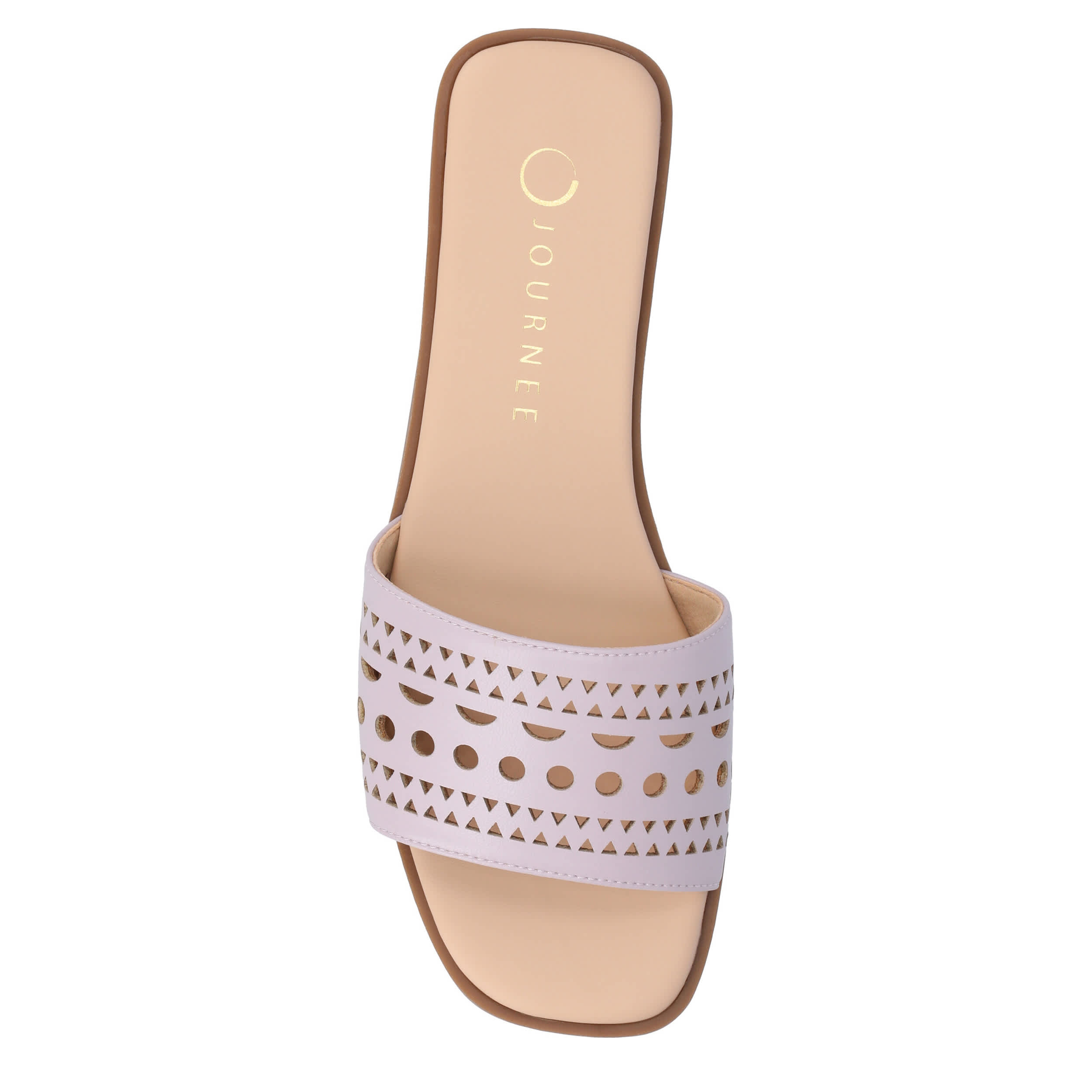 JOURNEE COLLECTION-WOMENS BRODIE SLIDE SANDAL-LILAC & 