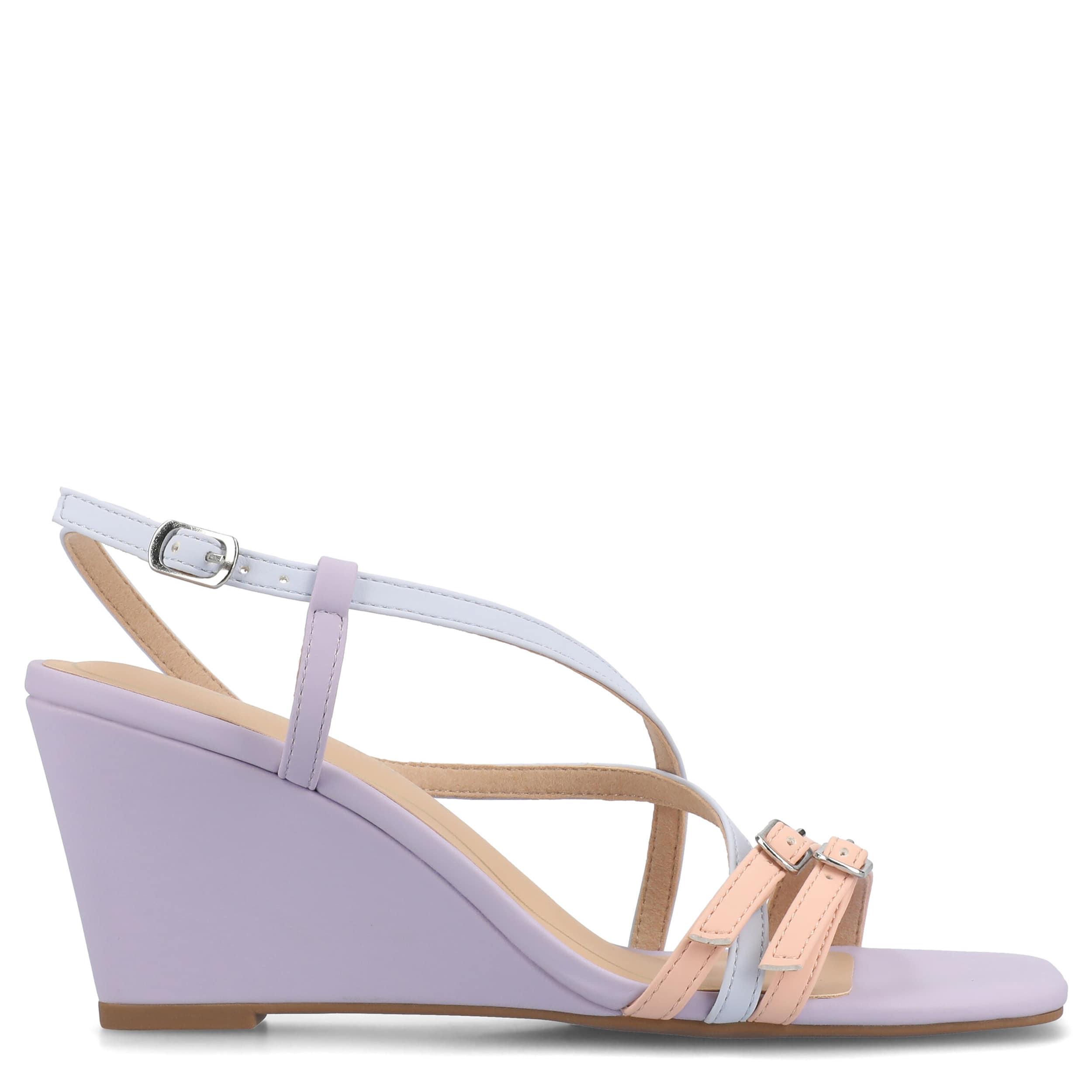 JOURNEE COLLECTION-WOMENS CLINNNE WEDGE SANDAL-MULTICOLOR & 