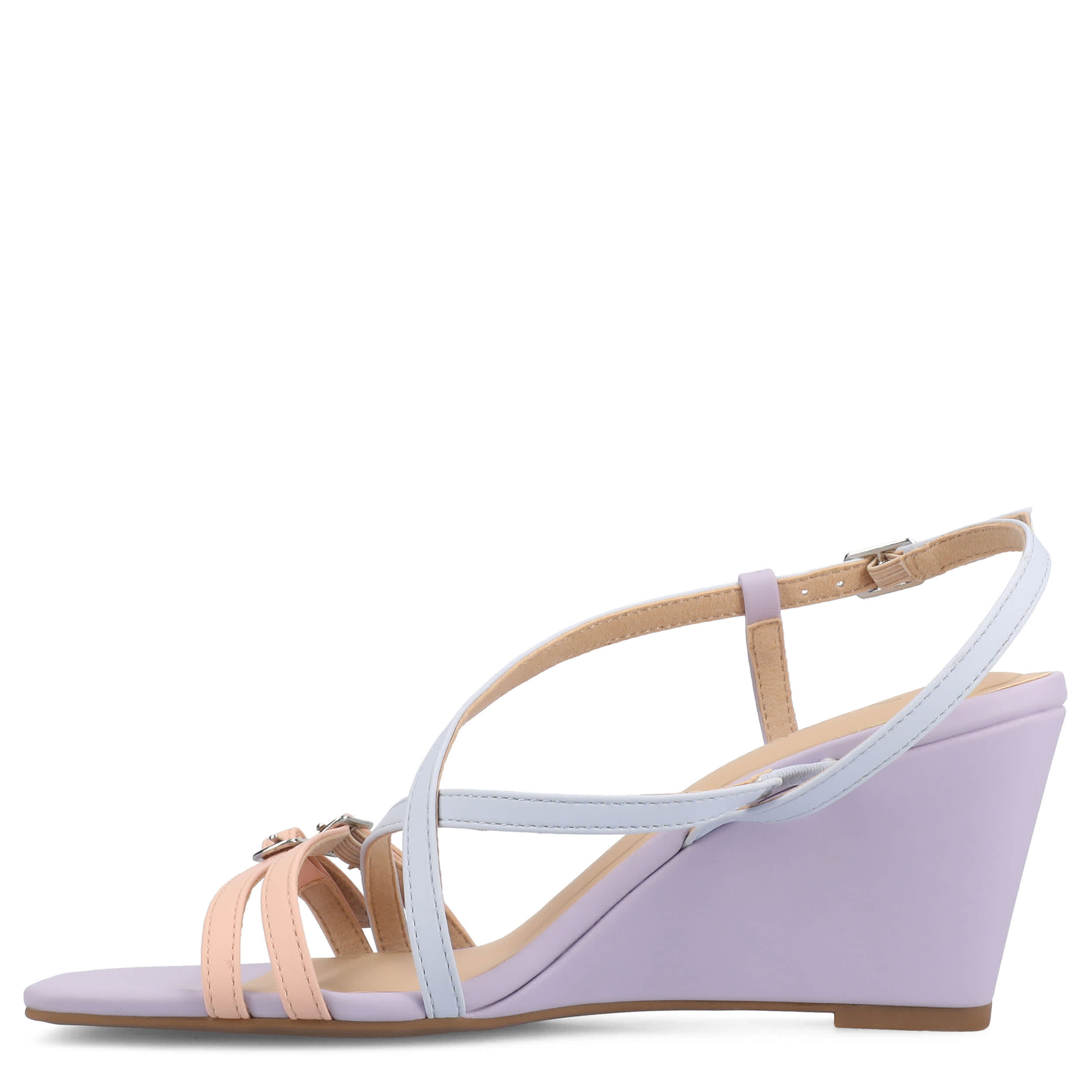 JOURNEE COLLECTION-WOMENS CLINNNE WEDGE SANDAL-MULTICOLOR & 