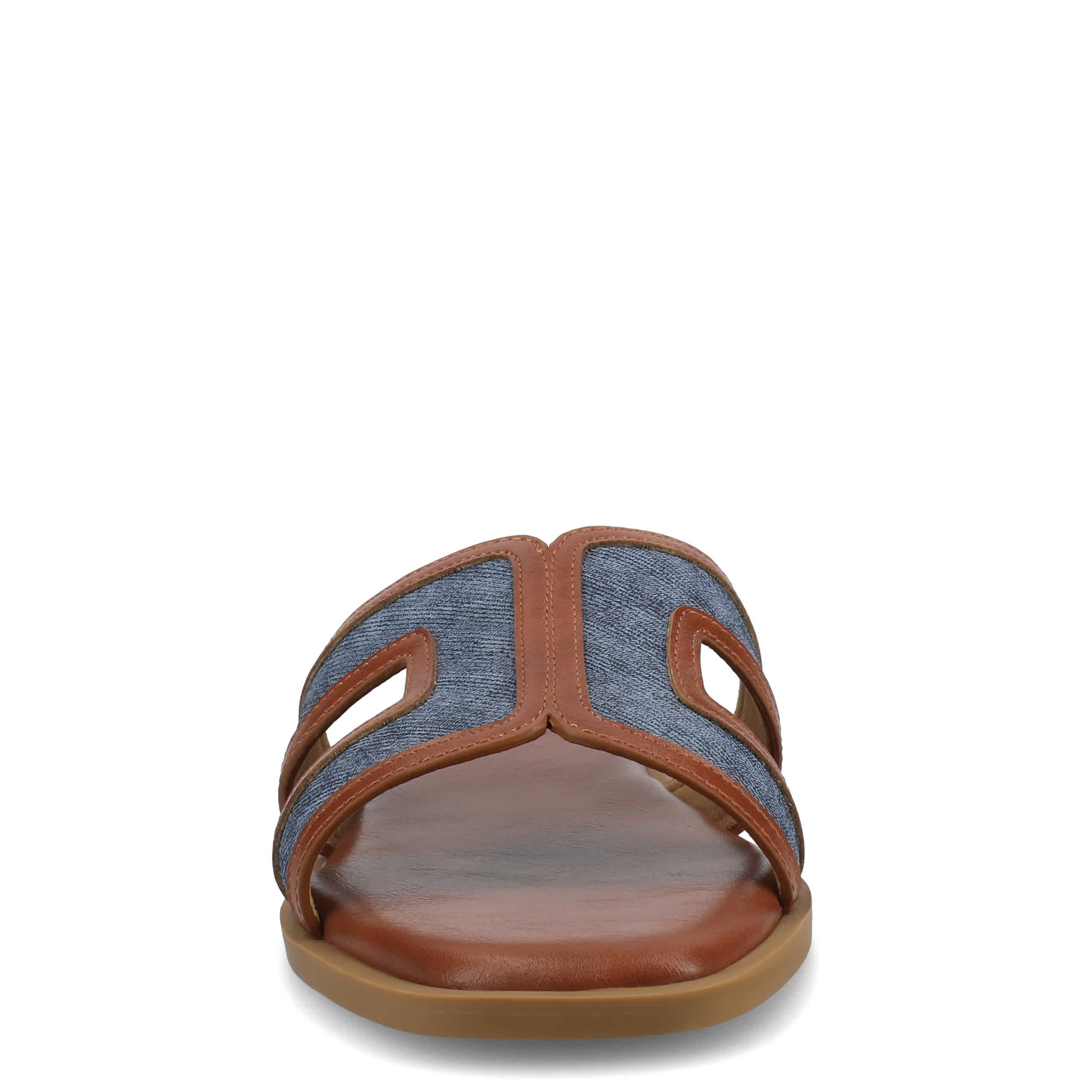 JOURNEE COLLECTION-WOMENS PRIMAH SLIDE SANDAL-DENIM & 