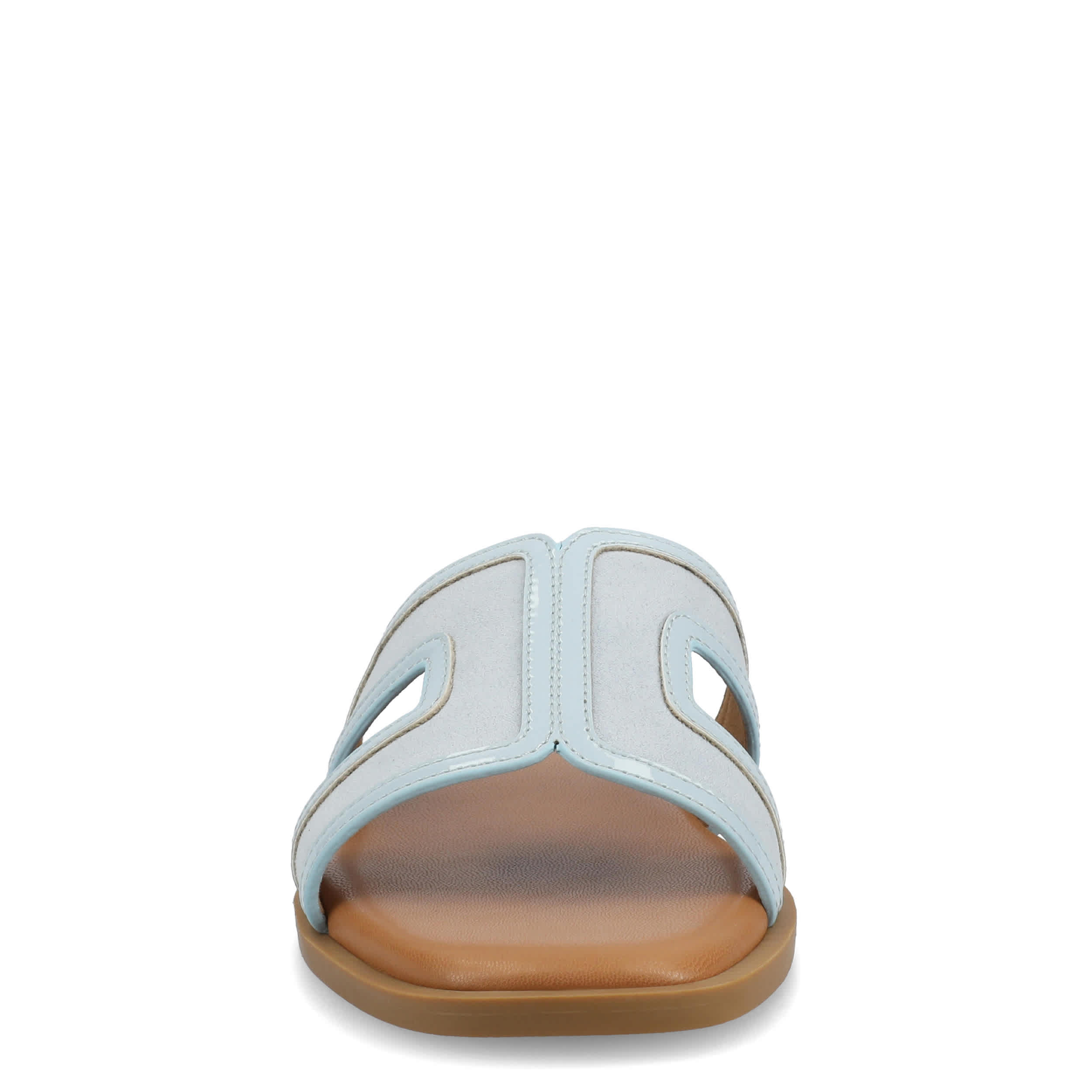 JOURNEE COLLECTION-WOMENS PRIMAH SLIDE SANDAL-PALE BLUE & 