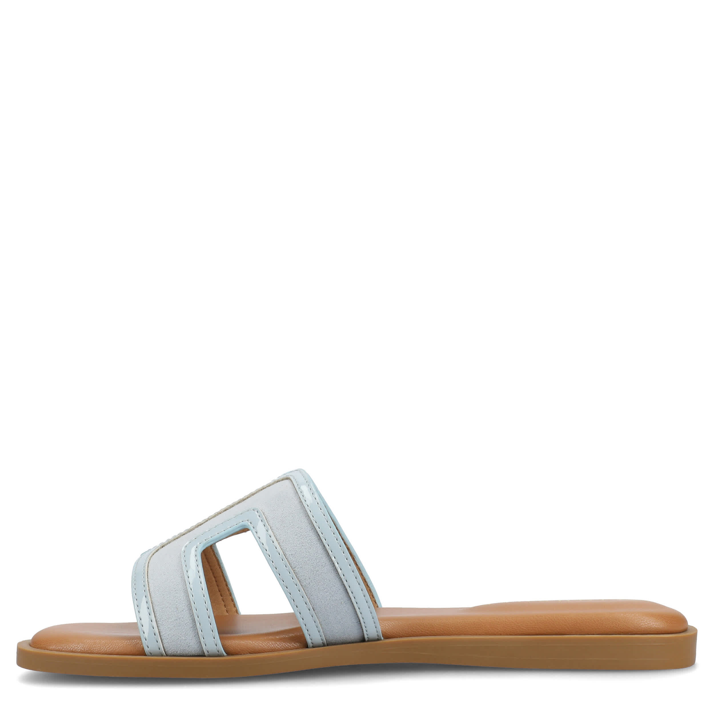 JOURNEE COLLECTION-WOMENS PRIMAH SLIDE SANDAL-PALE BLUE & 