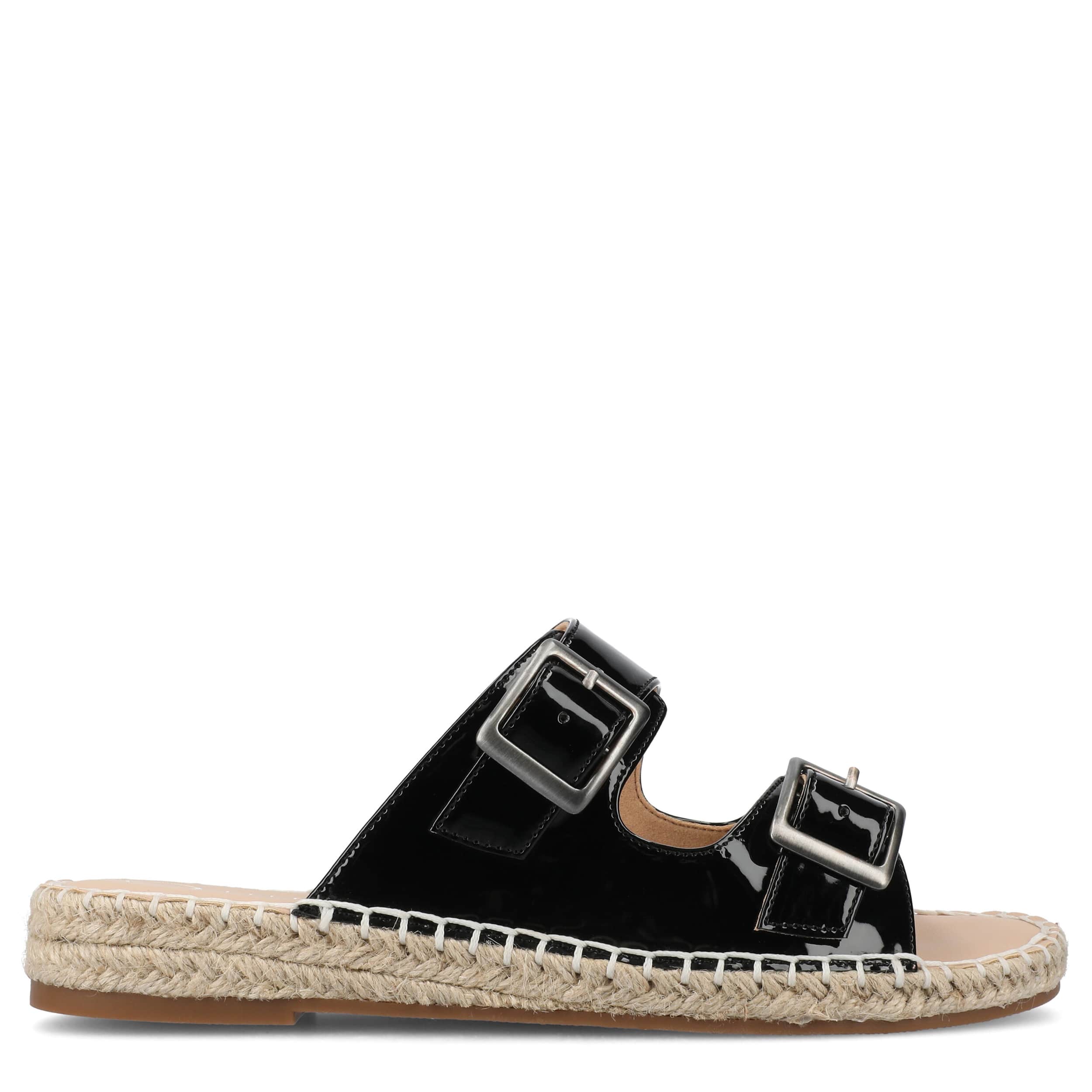 JOURNEE COLLECTION-WOMENS TRESAH SANDAL-BLACK & 