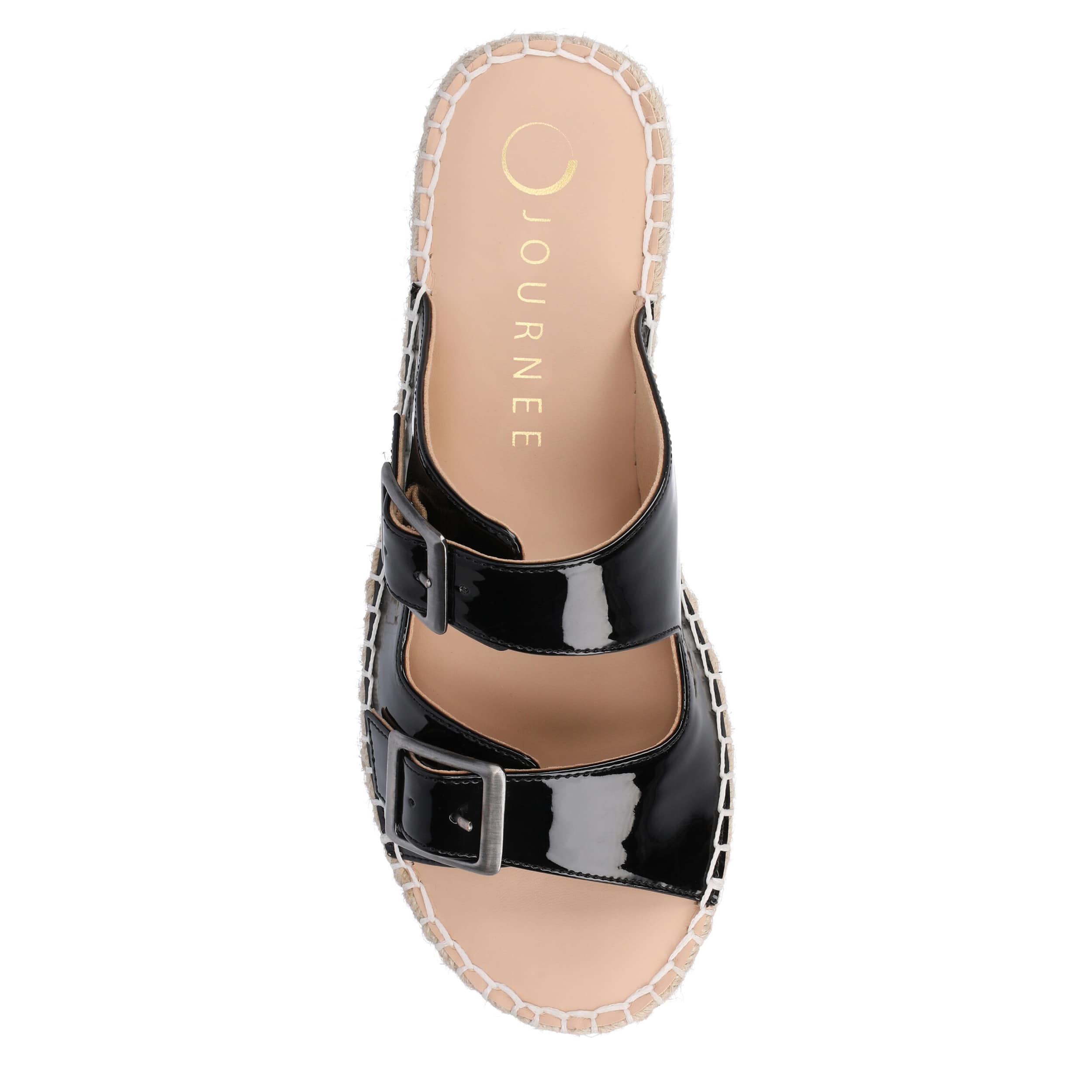 JOURNEE COLLECTION-WOMENS TRESAH SANDAL-BLACK & 