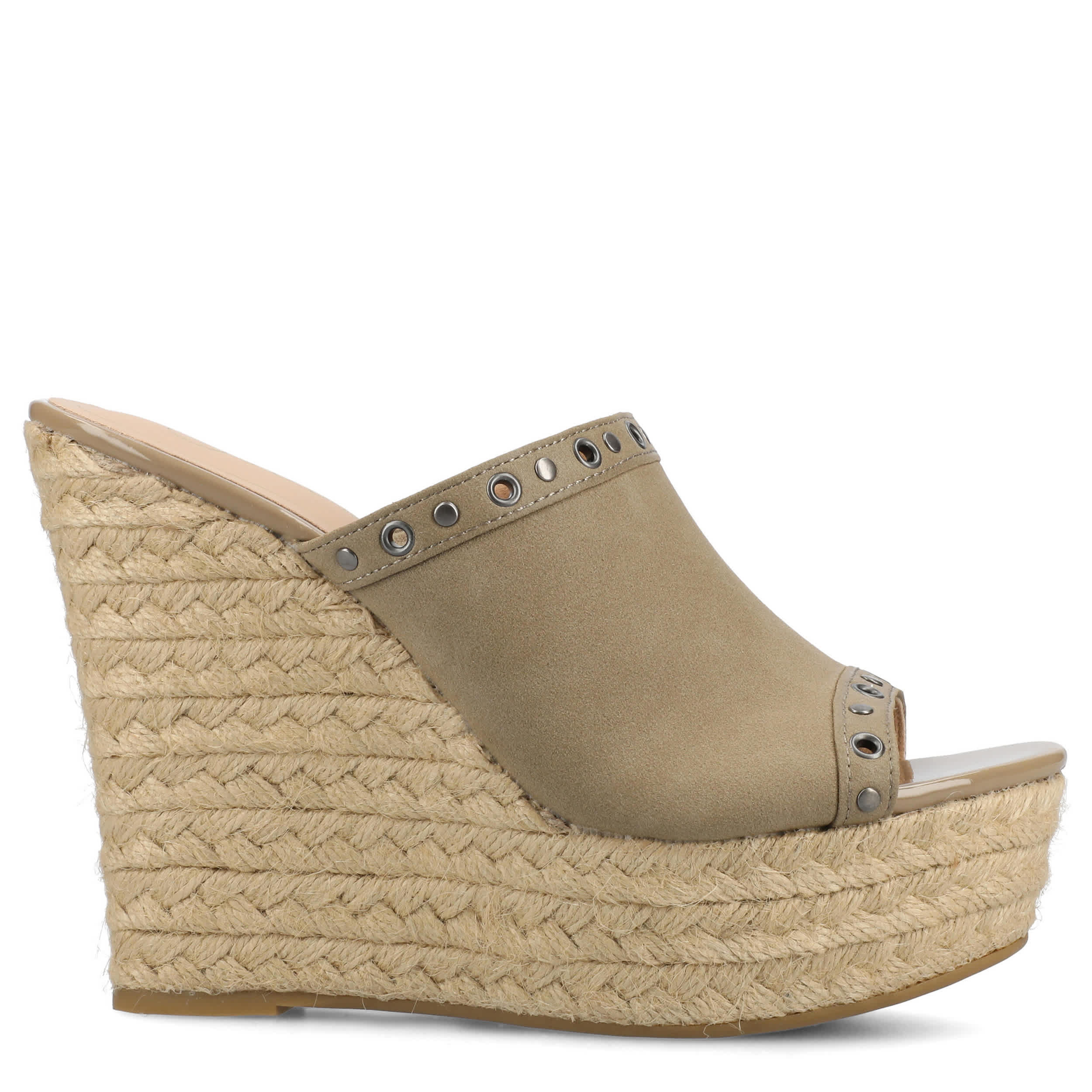 JOURNEE COLLECTION-WOMENS YARI WEDGE SANDAL-TAUPE & 
