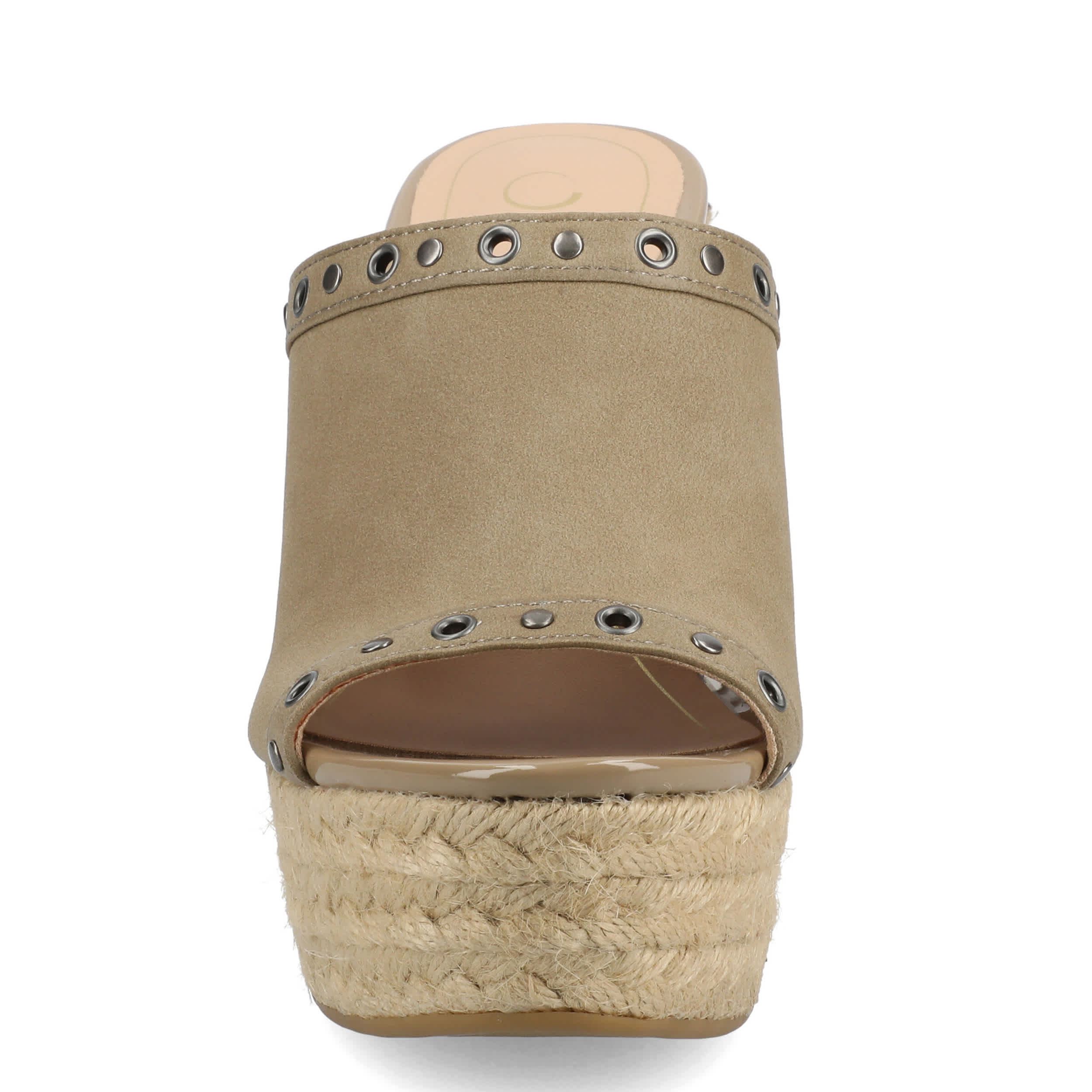 JOURNEE COLLECTION-WOMENS YARI WEDGE SANDAL-TAUPE & 