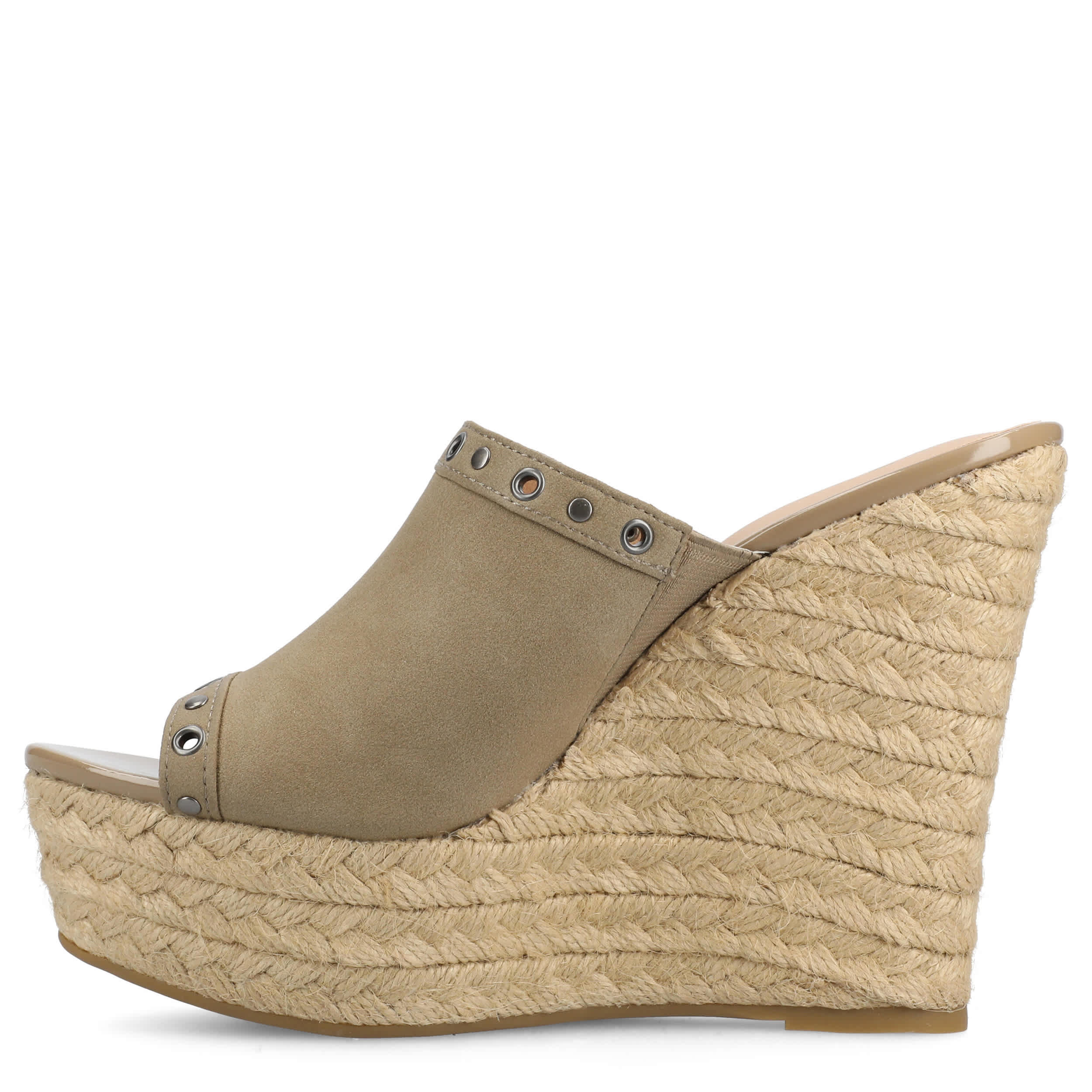 JOURNEE COLLECTION-WOMENS YARI WEDGE SANDAL-TAUPE & 