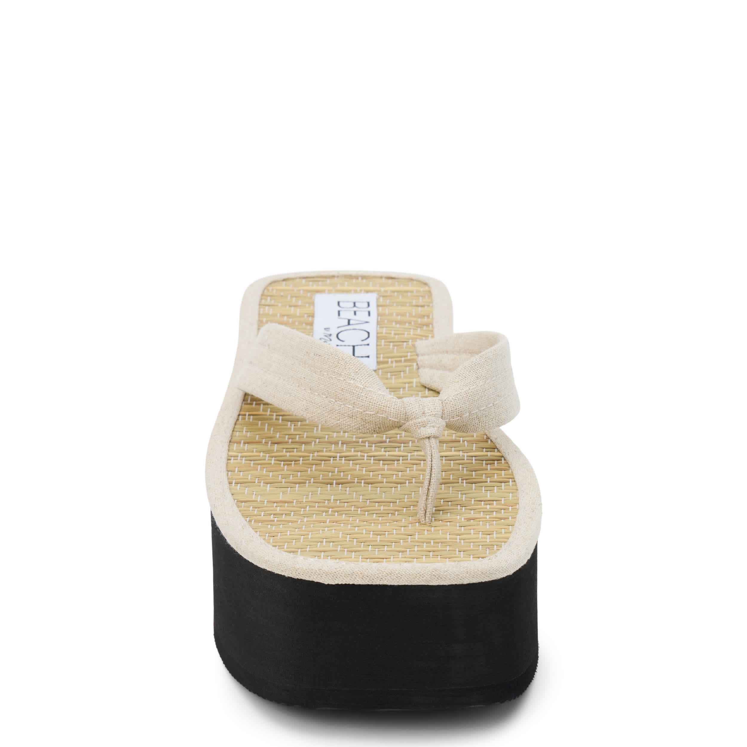 BEACH-WOMENS VERO PLATFORM THONG SANDAL-NATURAL & 