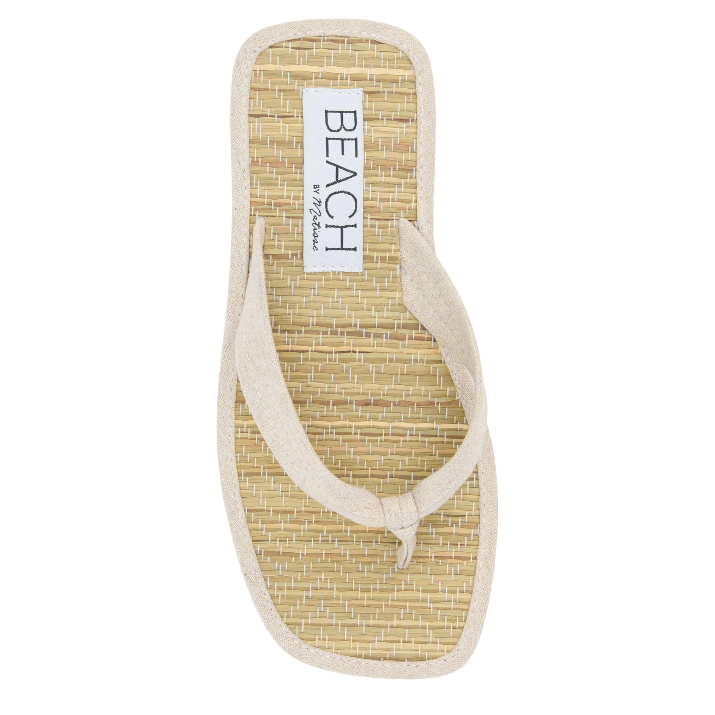 BEACH-WOMENS VERO PLATFORM THONG SANDAL-NATURAL & 
