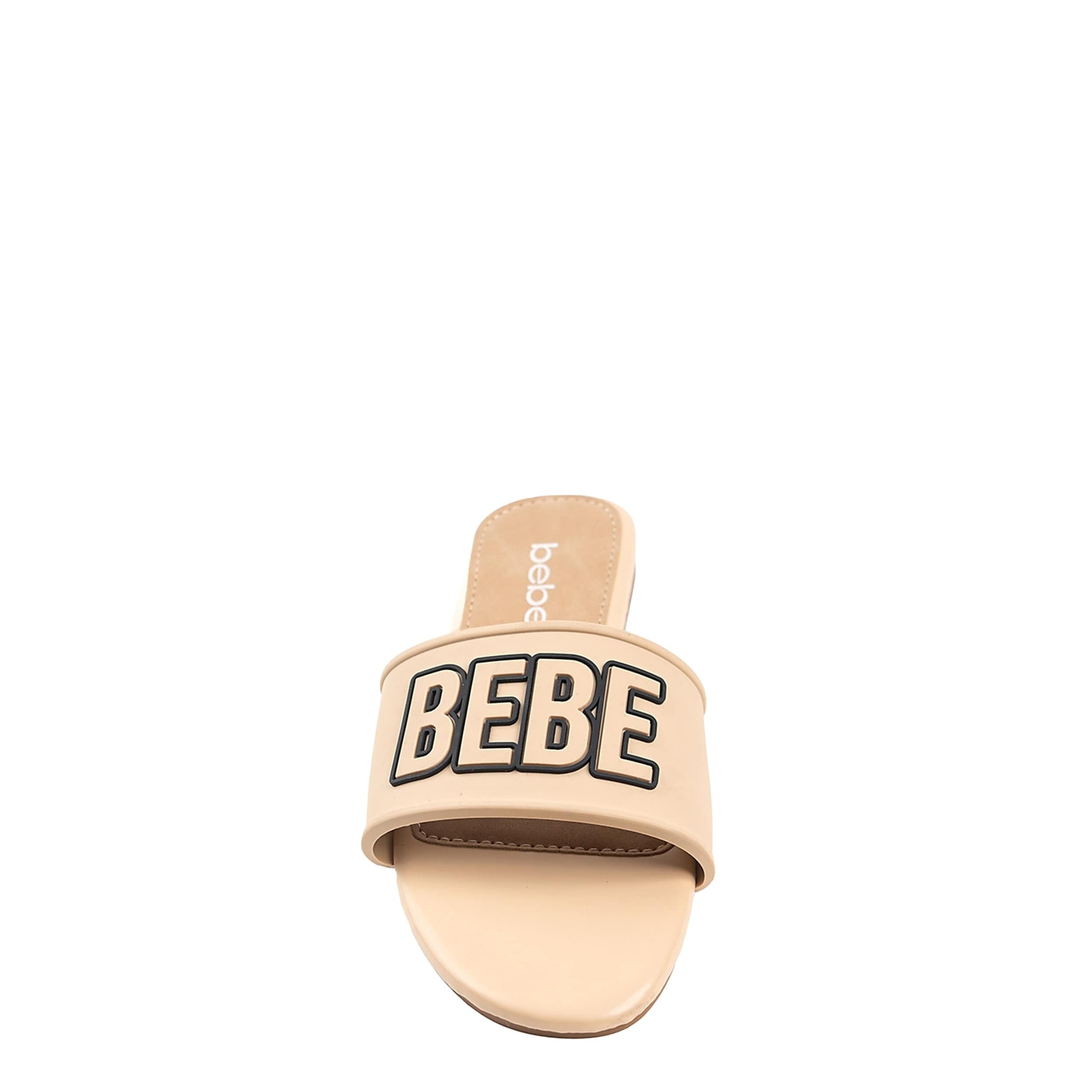 BEBE-WOMENS BAILEY SLIDE SANDAL-NUDE & 