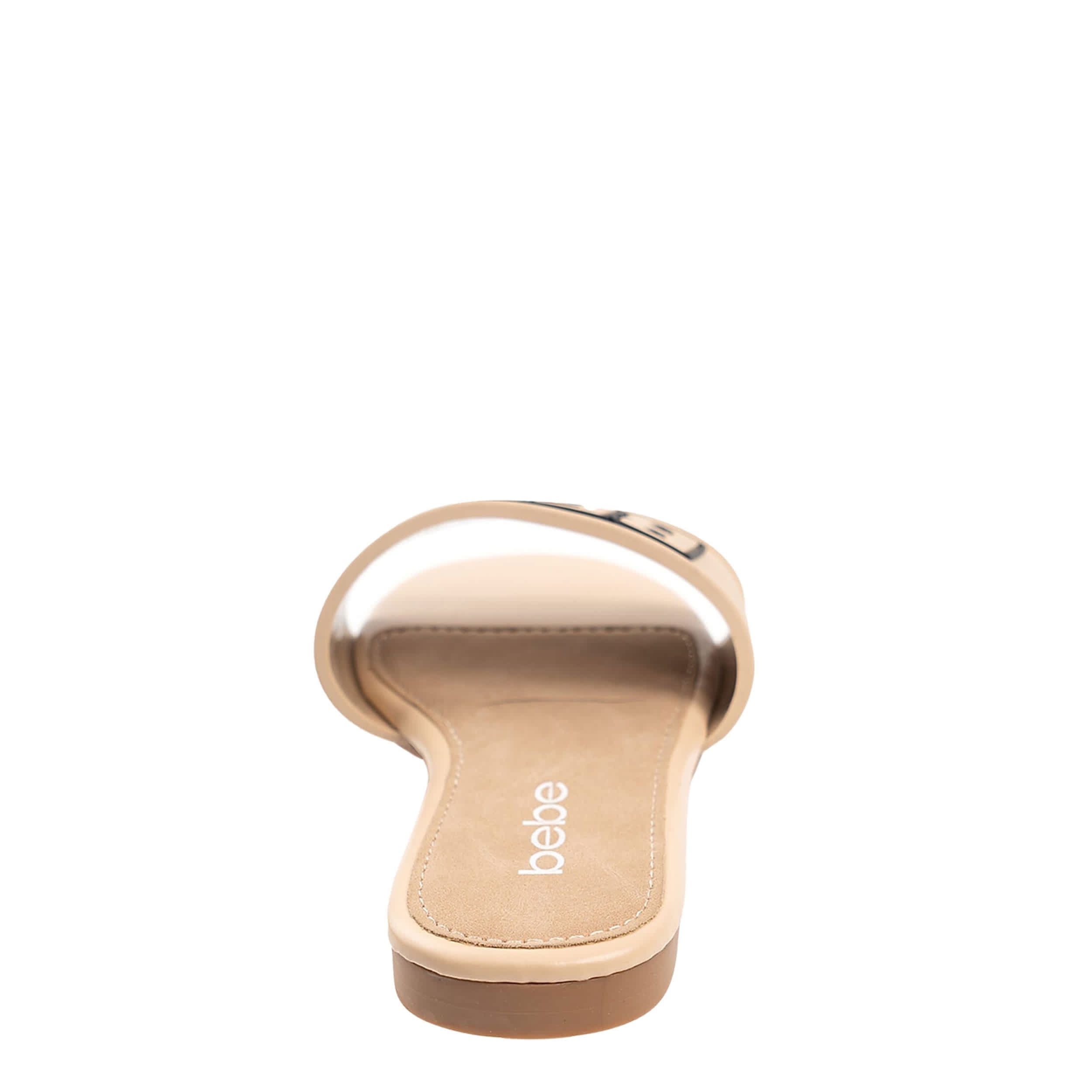 BEBE-WOMENS BAILEY SLIDE SANDAL-NUDE & 