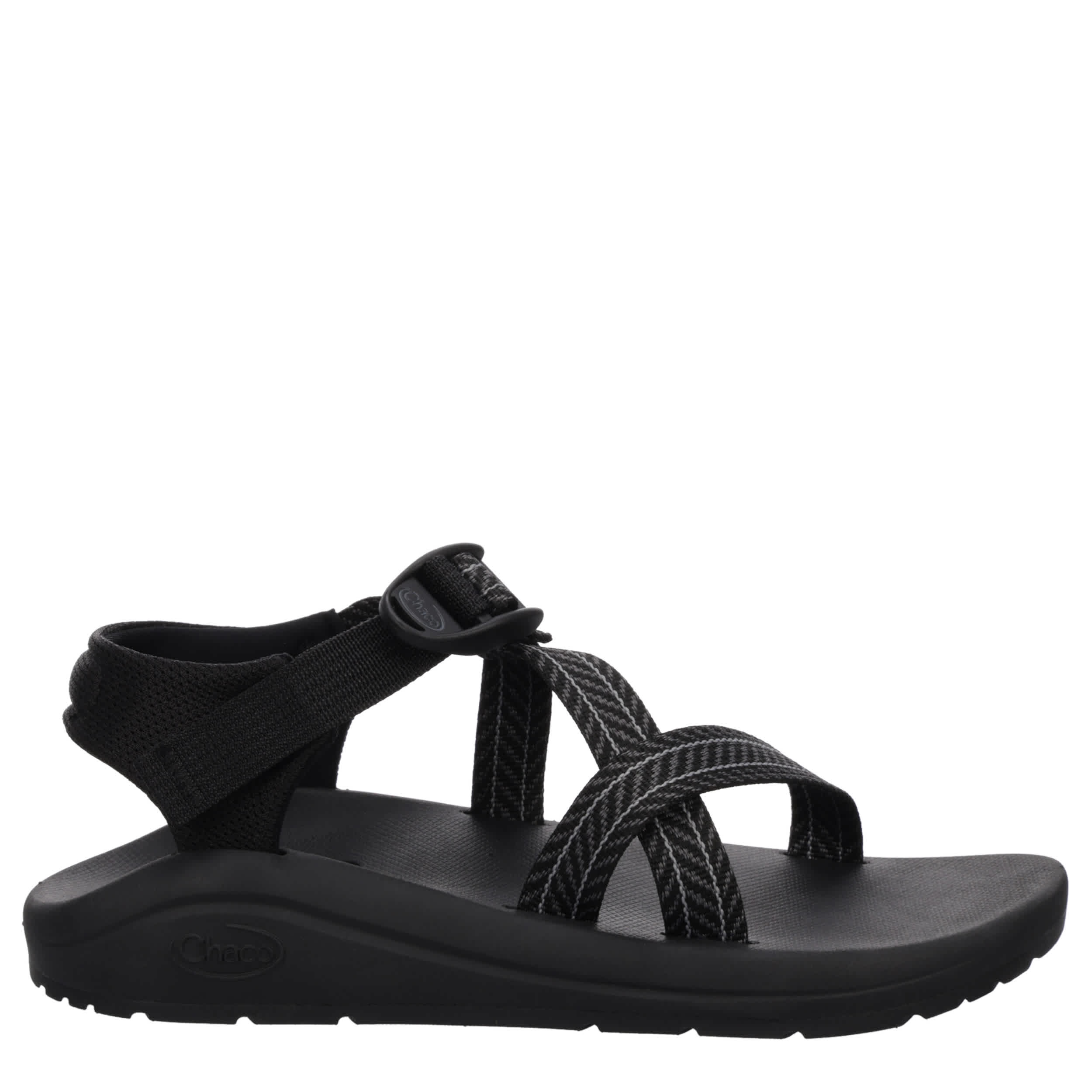 CHACO-WOMENS CUSH Z OUTDOOR SANDAL-BLACK & 