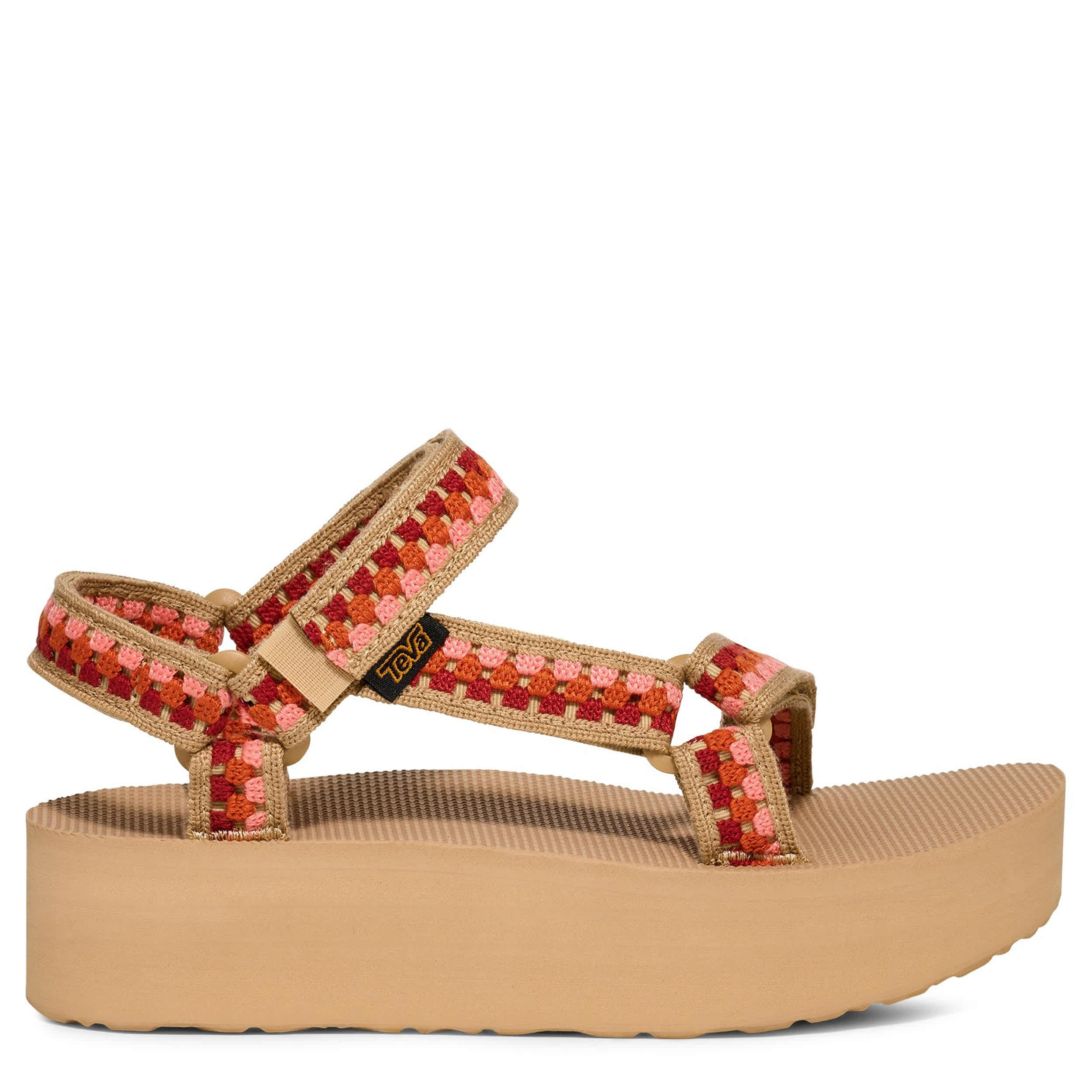 TEVA-WOMENS FLATFORM UNIVERSAL PLATFORM SANDAL-TAN & 