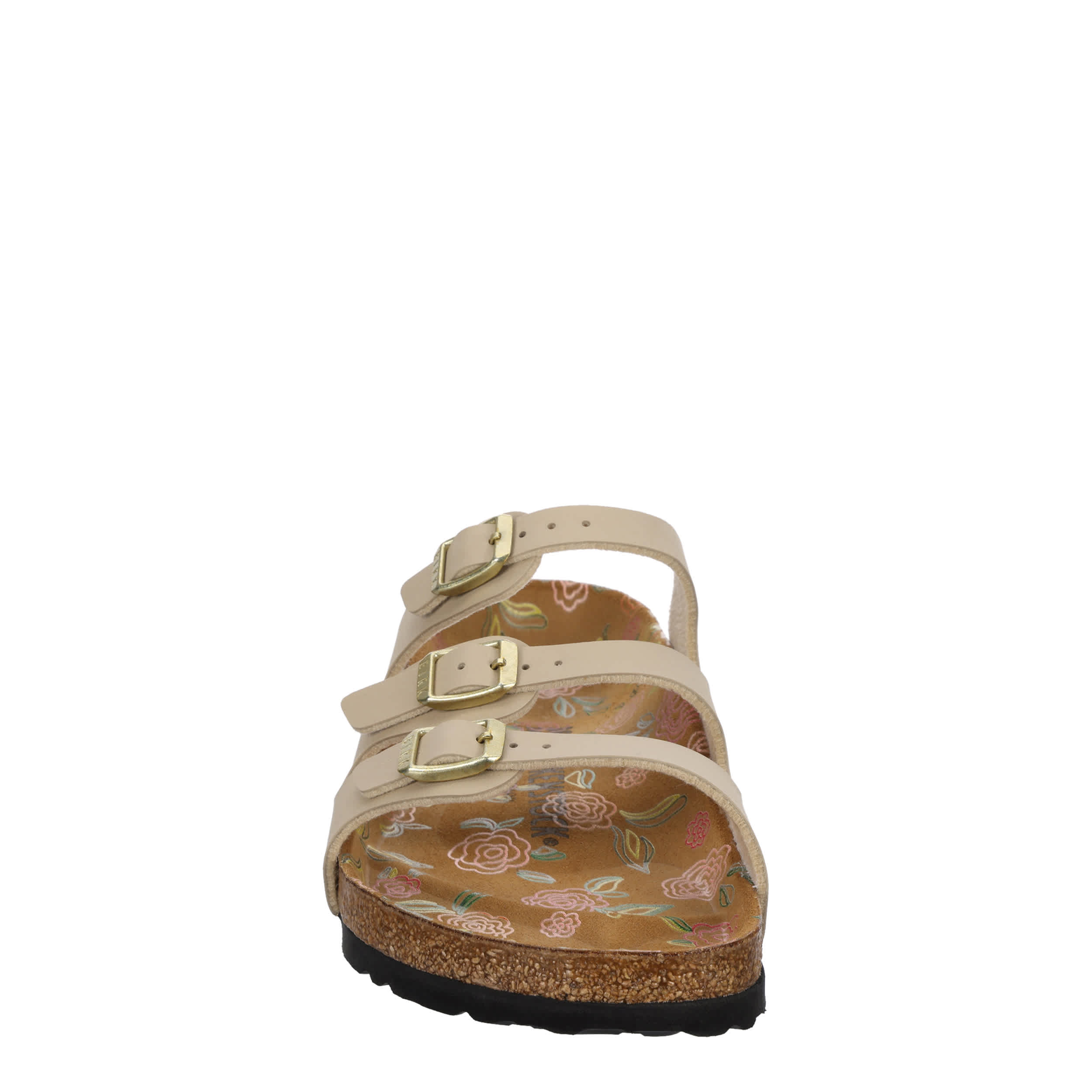 BIRKENSTOCK-WOMENS FLORIDA PRINTED FOOTBED SANDAL-SAND & 