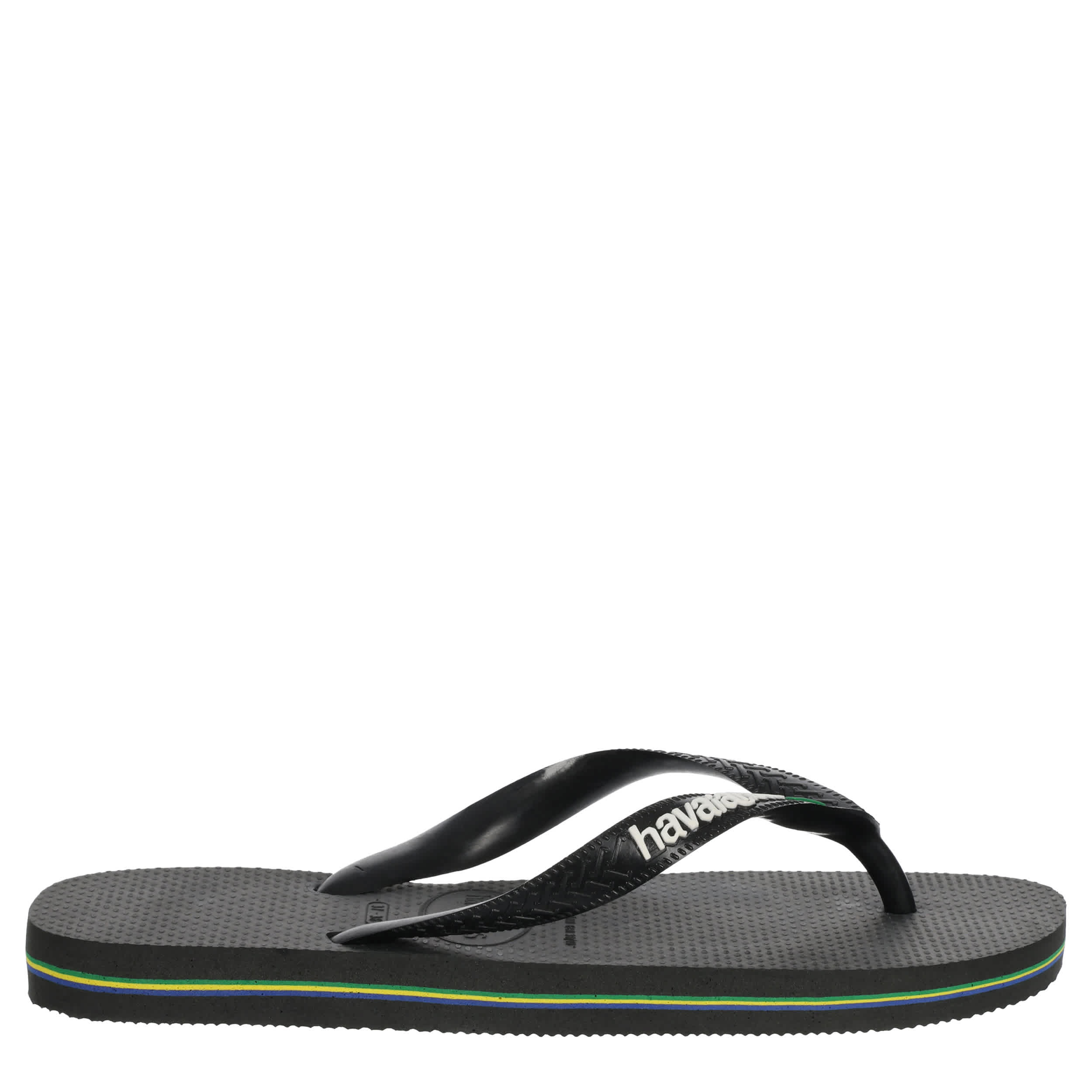 HAVAIANAS-WOMENS BRAZIL LOGO FLIP FLOPS-BLACK & 