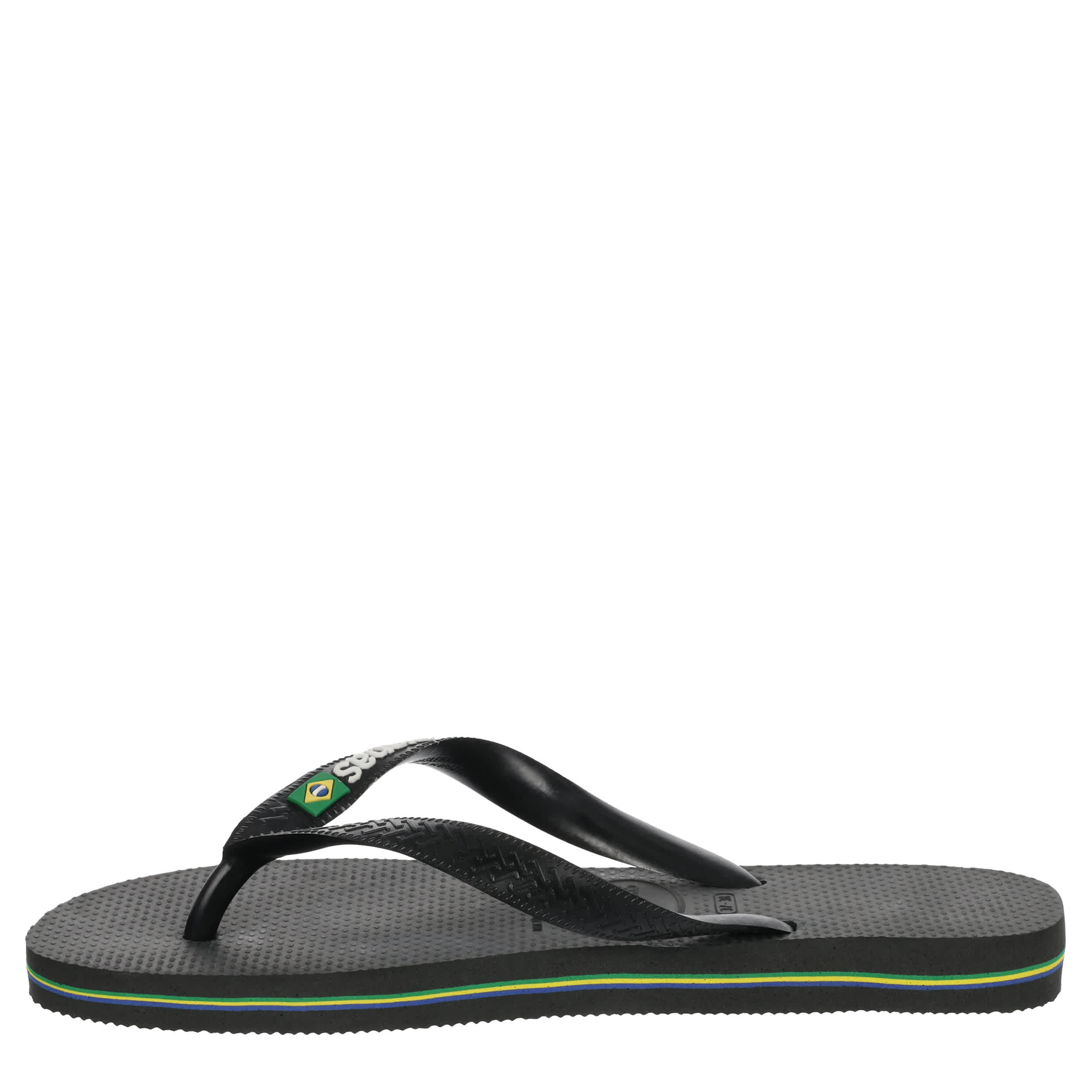 HAVAIANAS-WOMENS BRAZIL LOGO FLIP FLOPS-BLACK & 