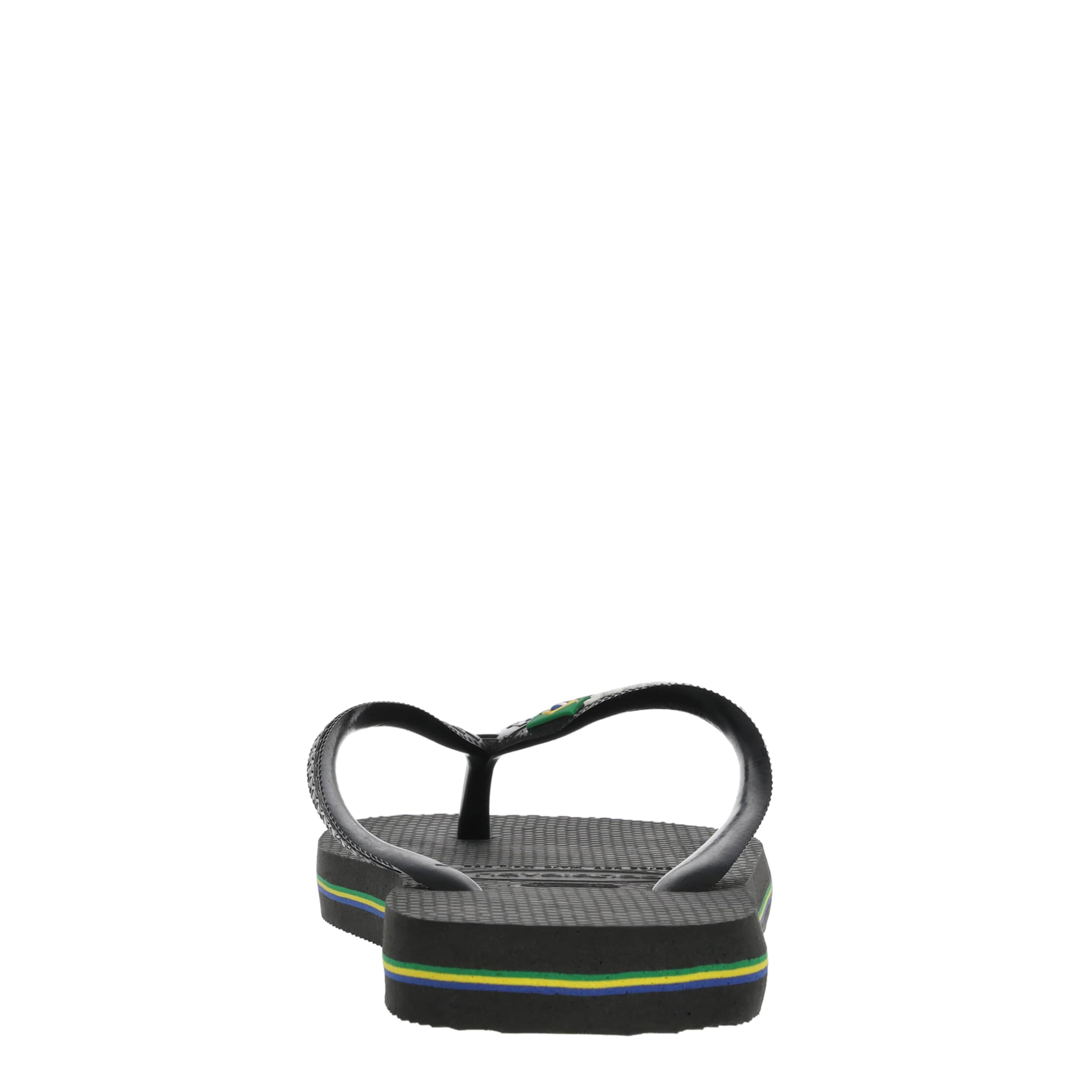 HAVAIANAS-WOMENS BRAZIL LOGO FLIP FLOPS-BLACK & 