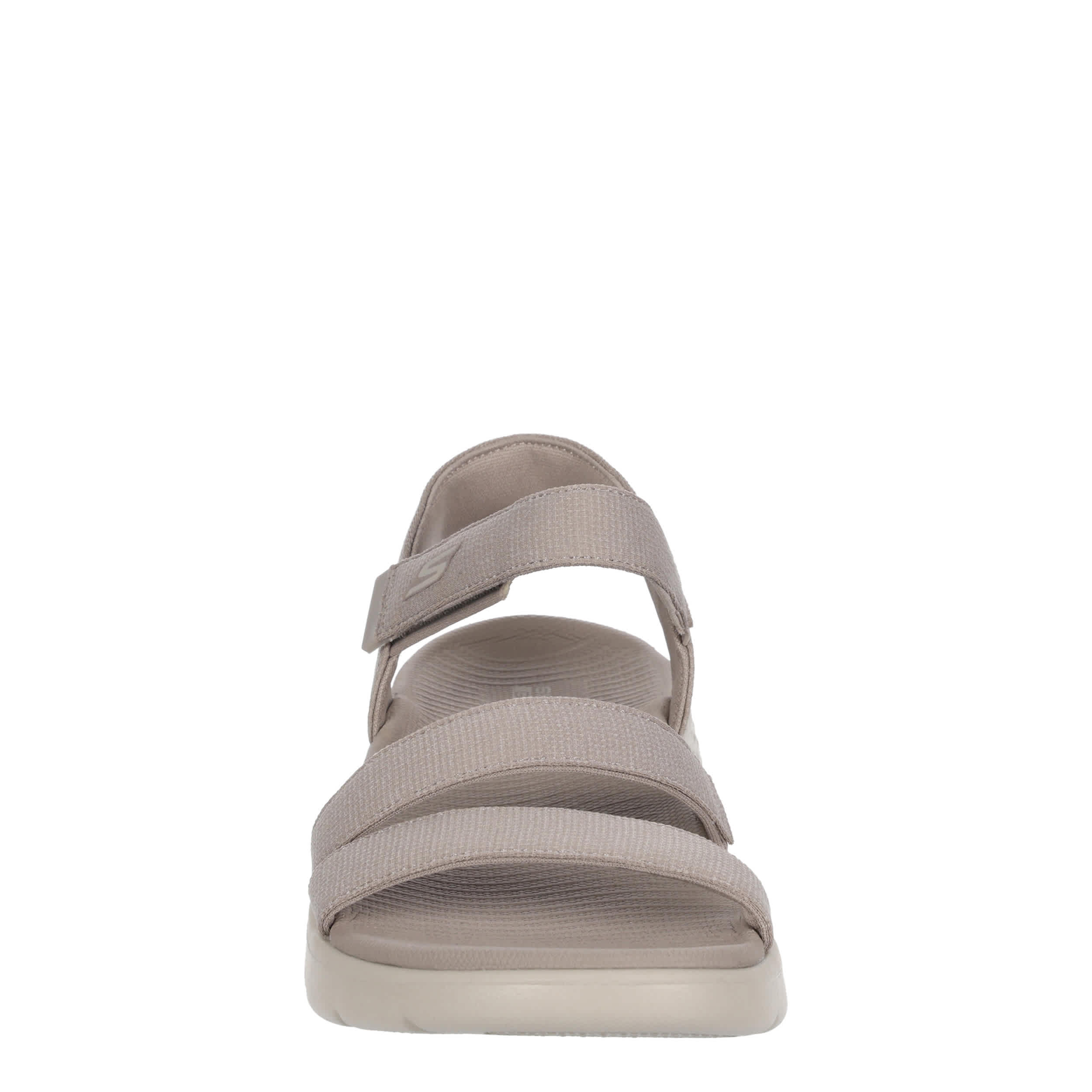 SKECHERS-WOMENS GO WALK FLEX -VICTORIA SANDAL-TAUPE & 