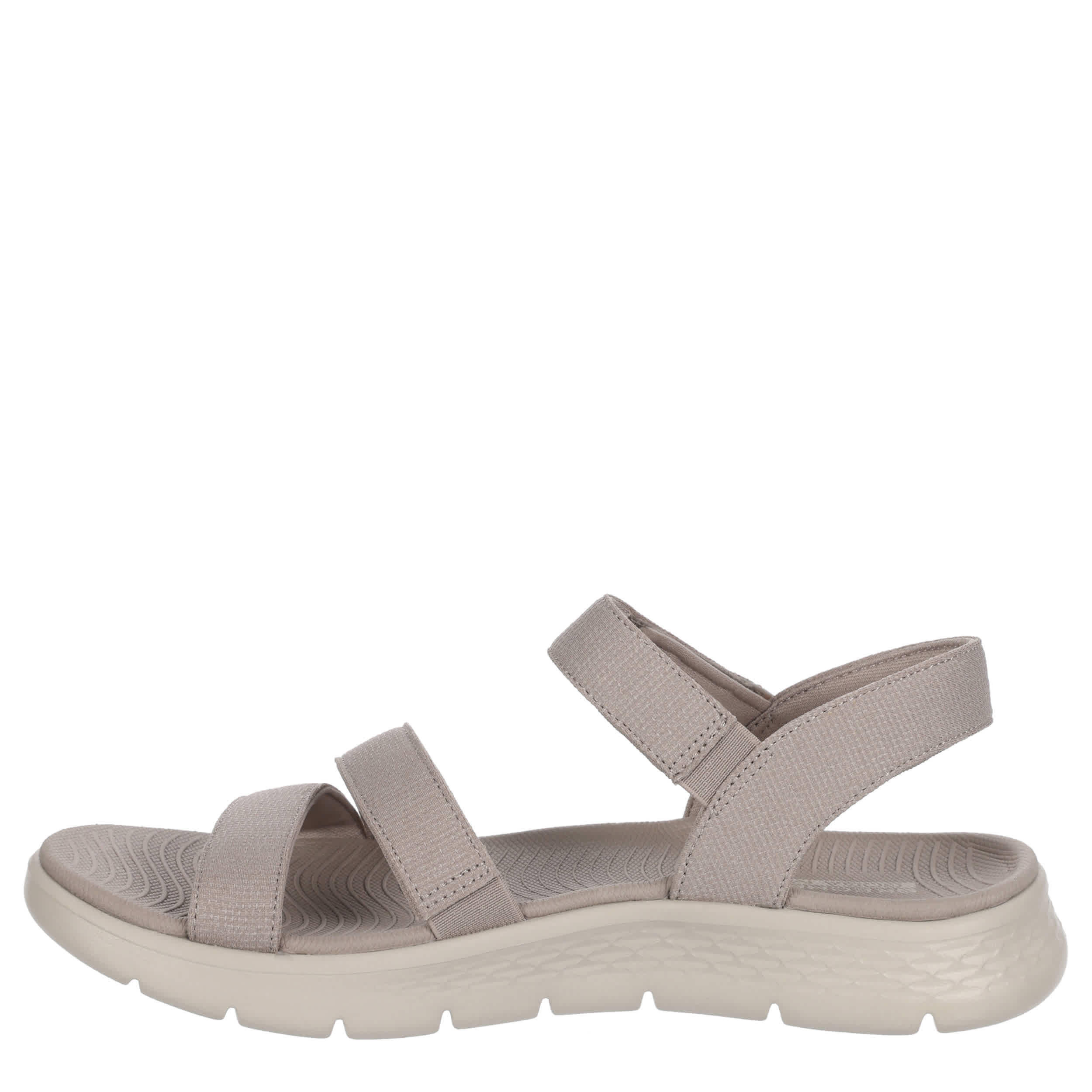 SKECHERS-WOMENS GO WALK FLEX -VICTORIA SANDAL-TAUPE & 