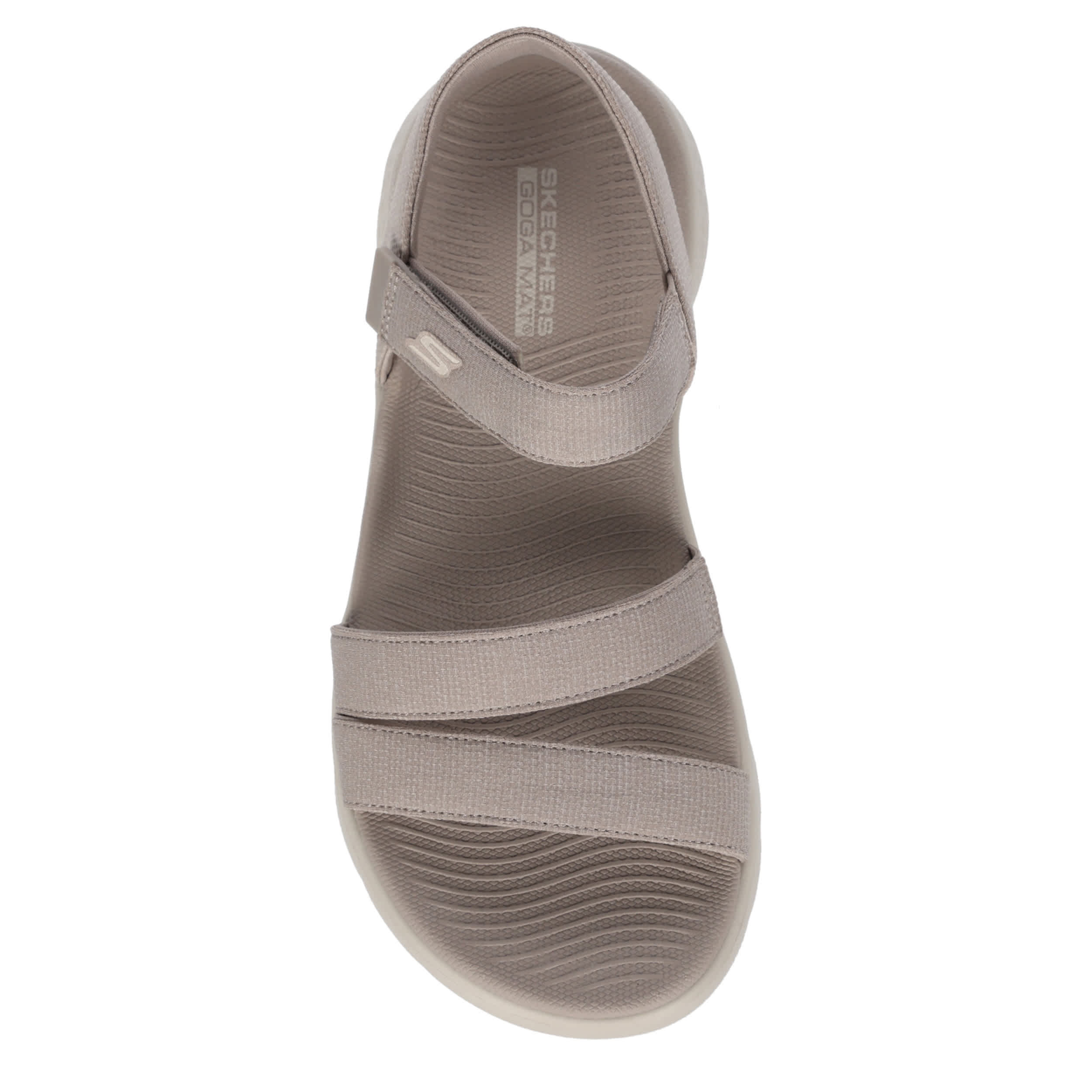 SKECHERS-WOMENS GO WALK FLEX -VICTORIA SANDAL-TAUPE & 