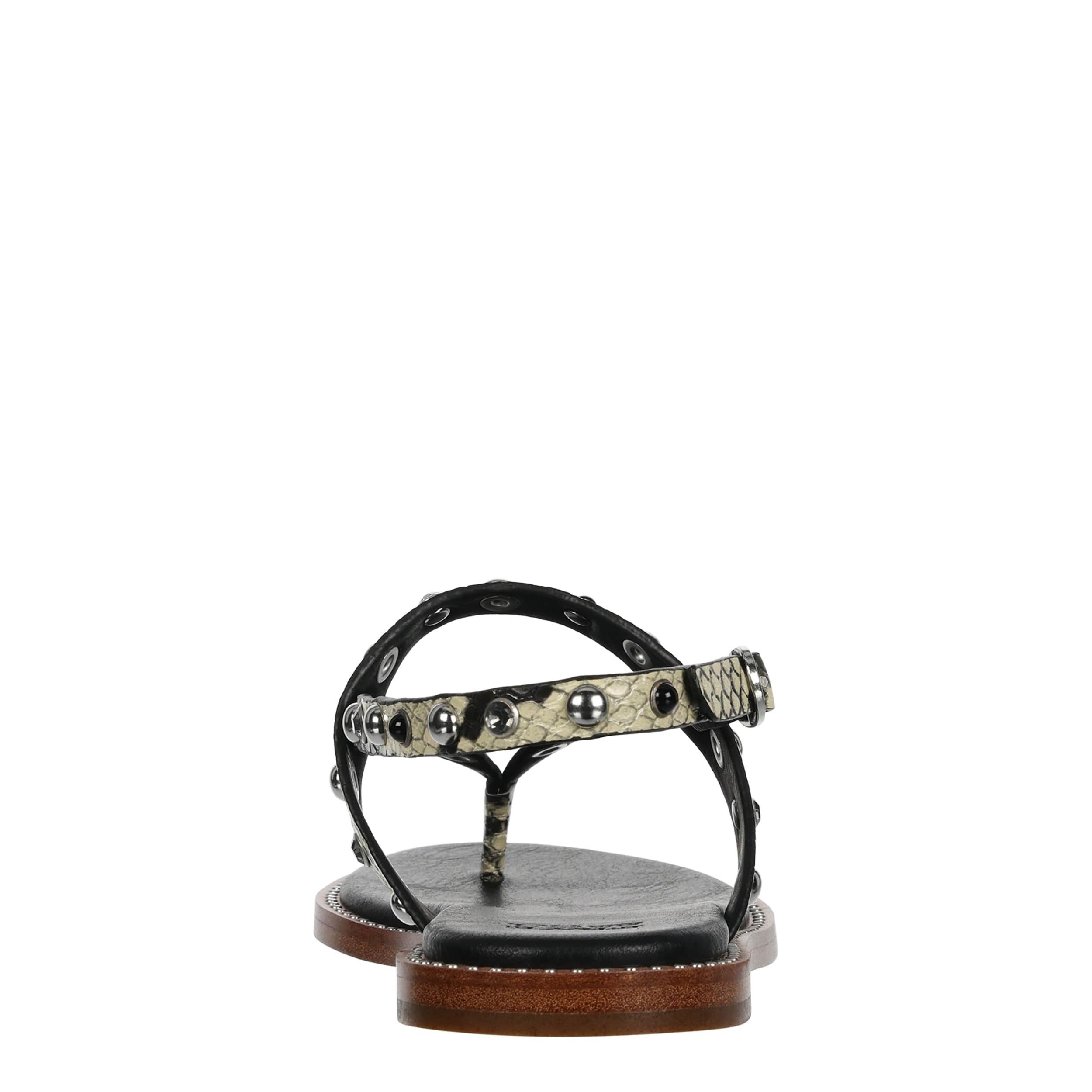 FRYE & CO-WOMENS BUCKY STUDDED THONG SANDAL-SNAKE & 