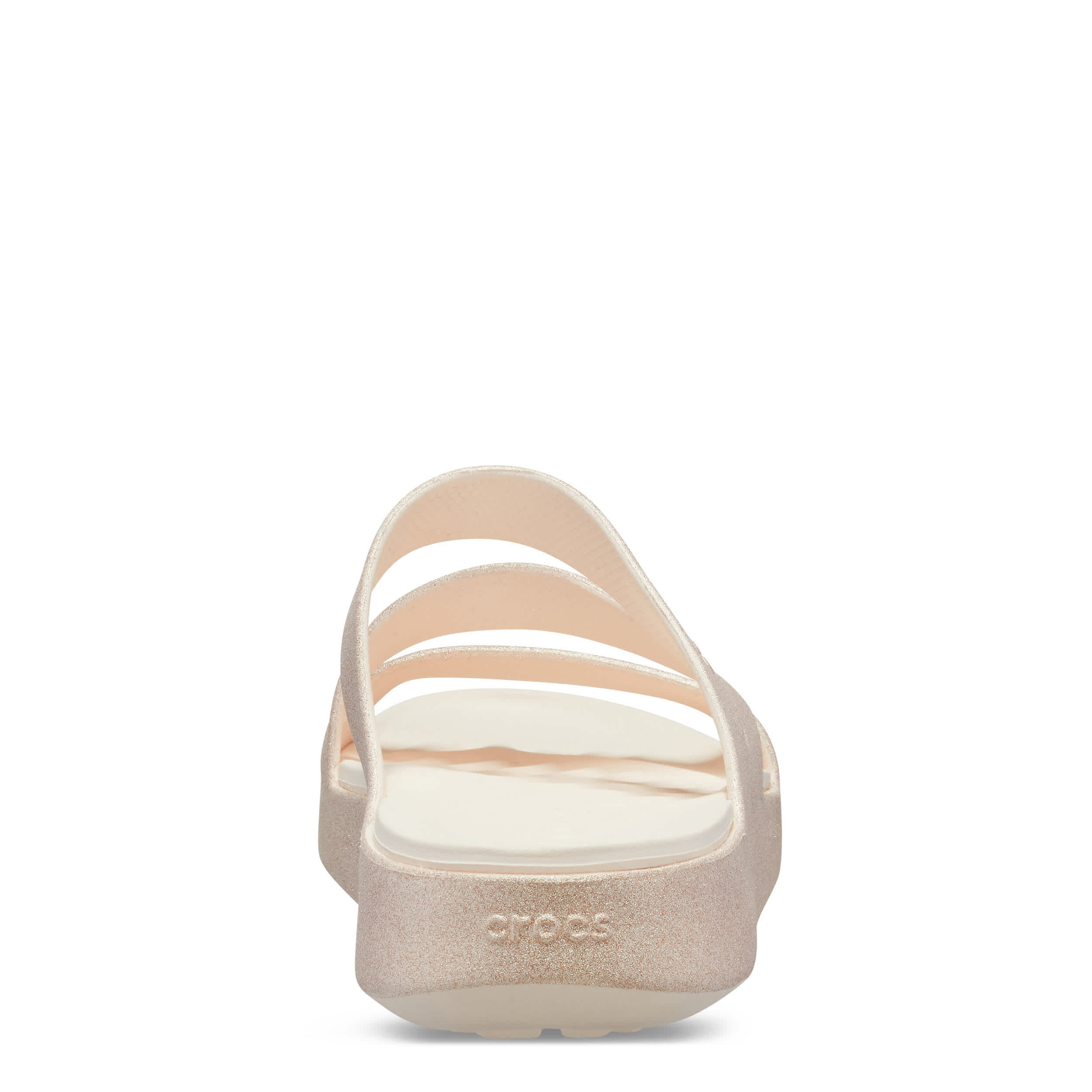 CROCS-WOMENS GETAWAY GLIMMER STRAPPY SANDAL-PEACH & 