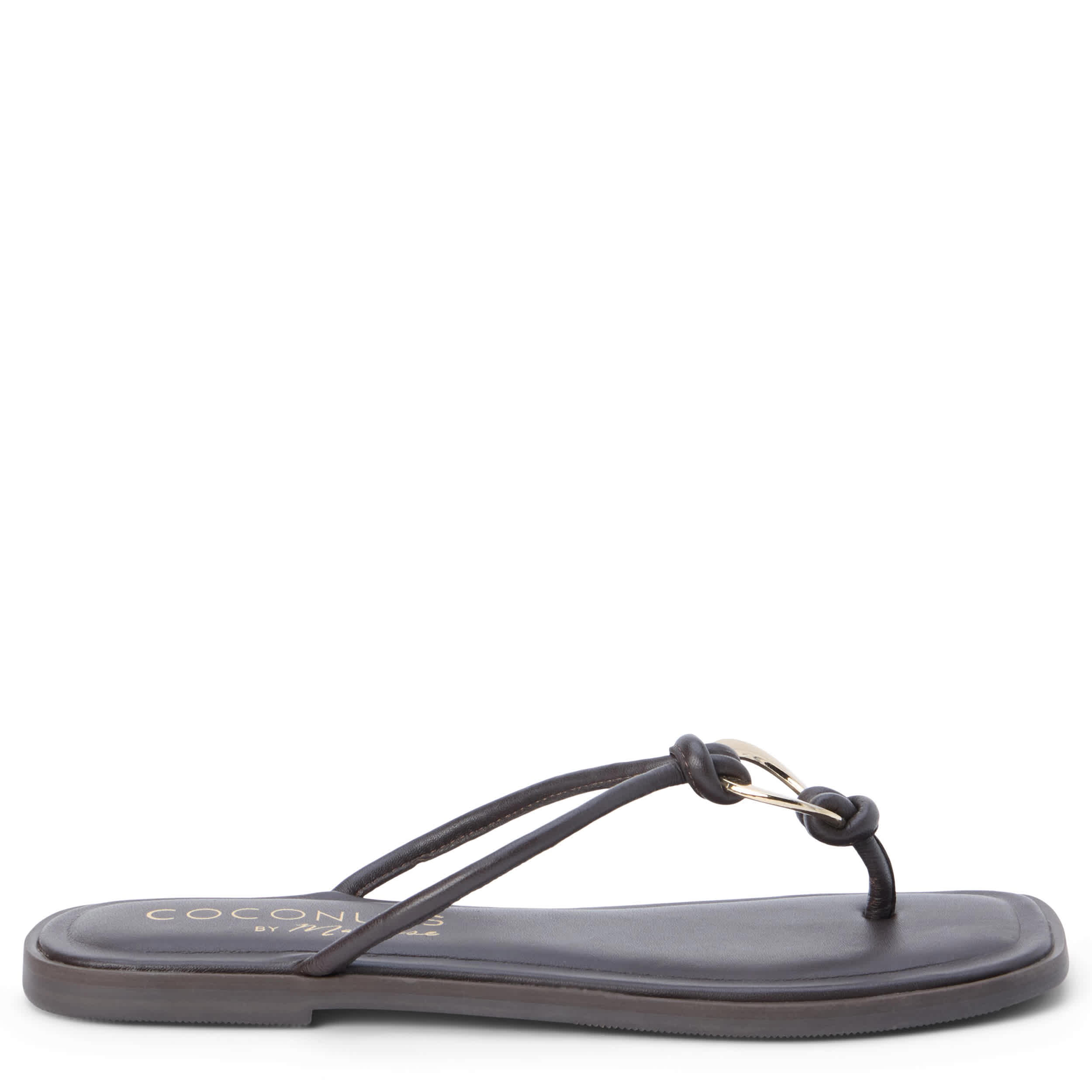 COCONUTS-WOMENS MISSION FLIP FLOP SANDAL-DARK BROWN & 