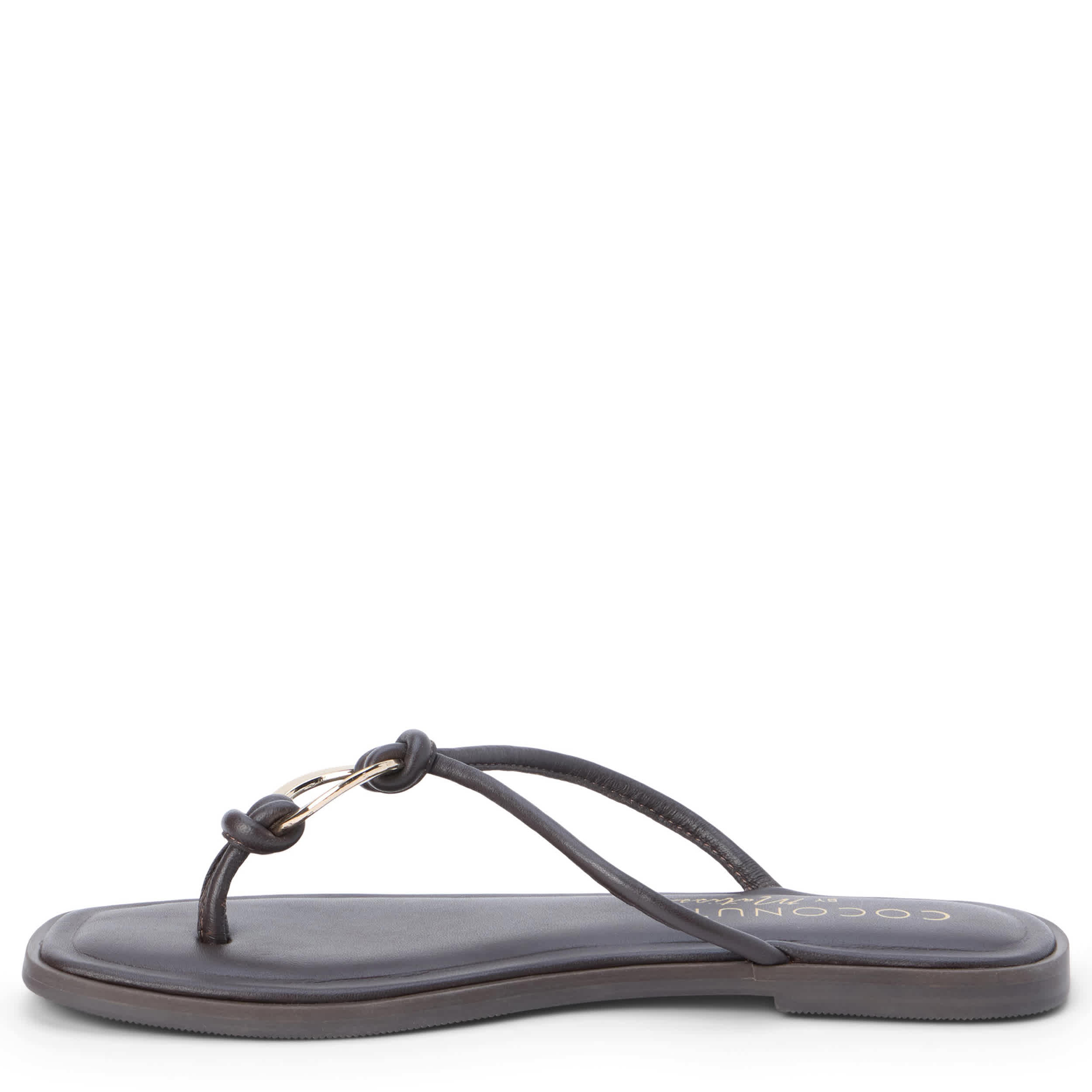 COCONUTS-WOMENS MISSION FLIP FLOP SANDAL-DARK BROWN & 