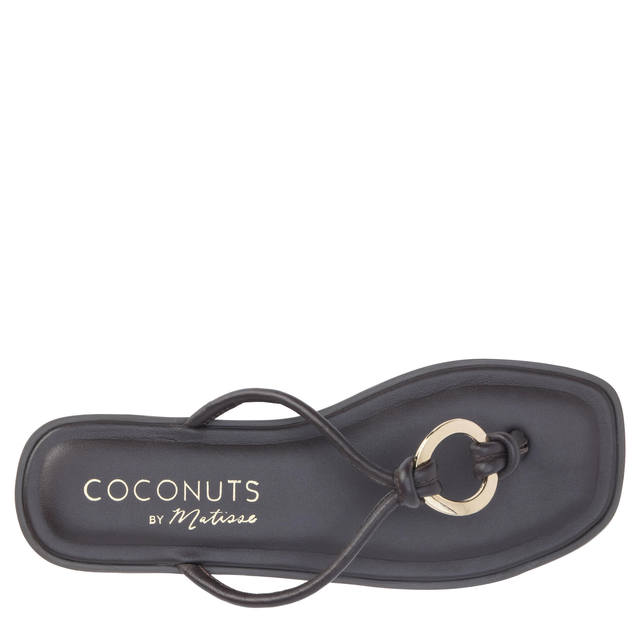 COCONUTS-WOMENS MISSION FLIP FLOP SANDAL-DARK BROWN & 