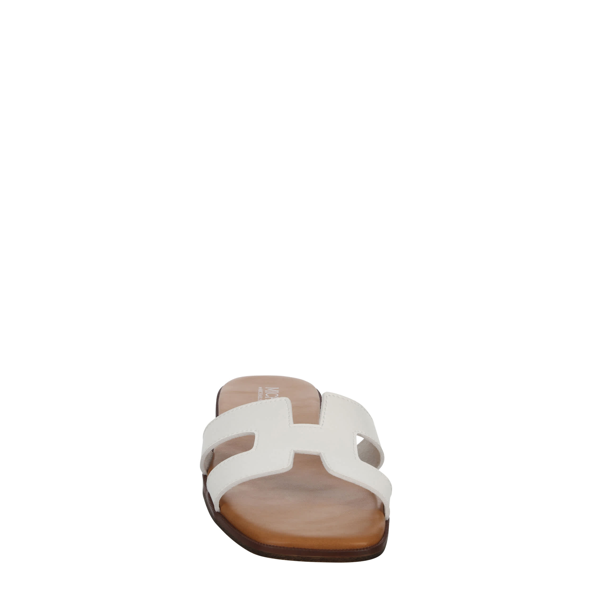 MICHAEL BY MICHAEL SHANNON-WOMENS AYDEN SLIDE SANDAL-WHITE & 