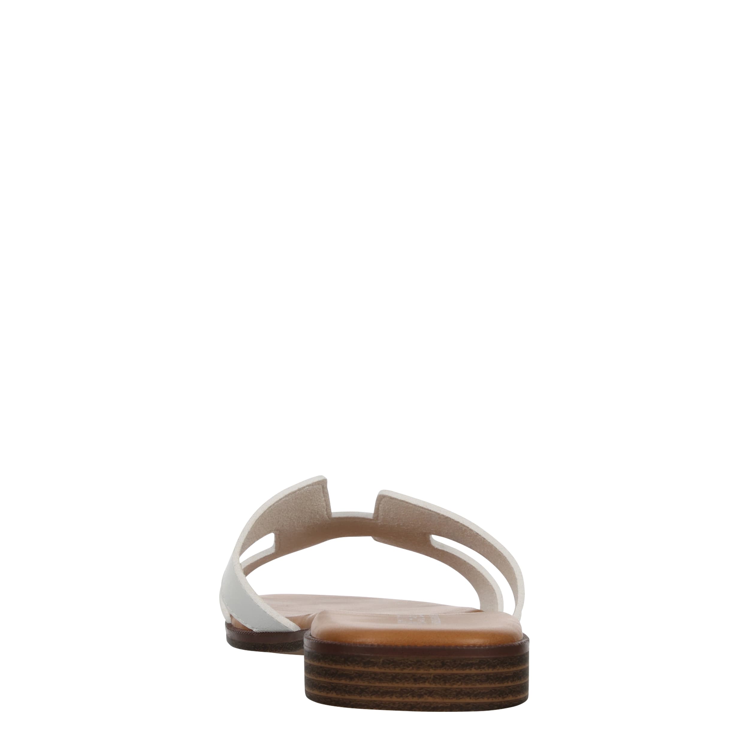 MICHAEL BY MICHAEL SHANNON-WOMENS AYDEN SLIDE SANDAL-WHITE & 