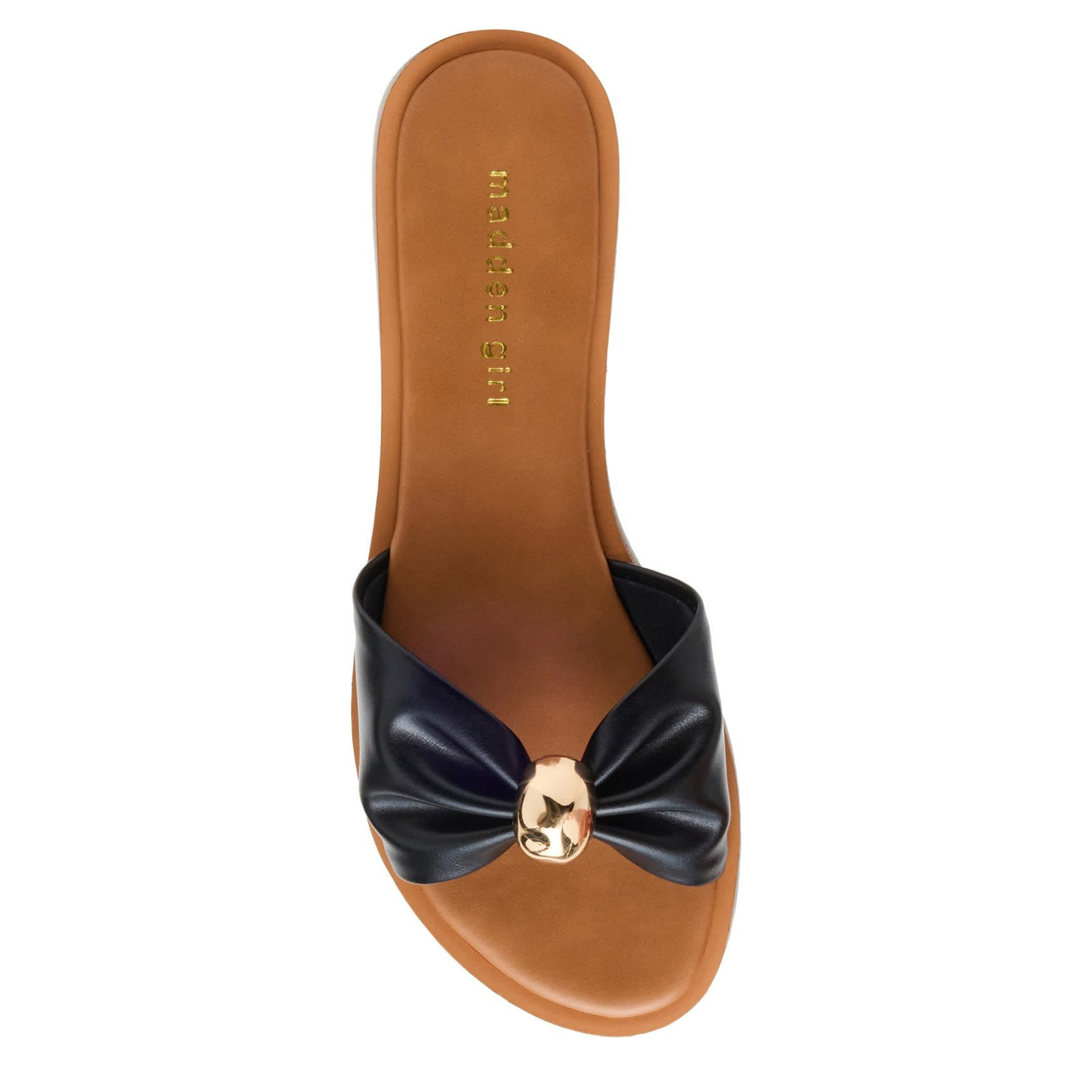 MADDEN GIRL-WOMENS SUNSET SANDAL-BLACK & 
