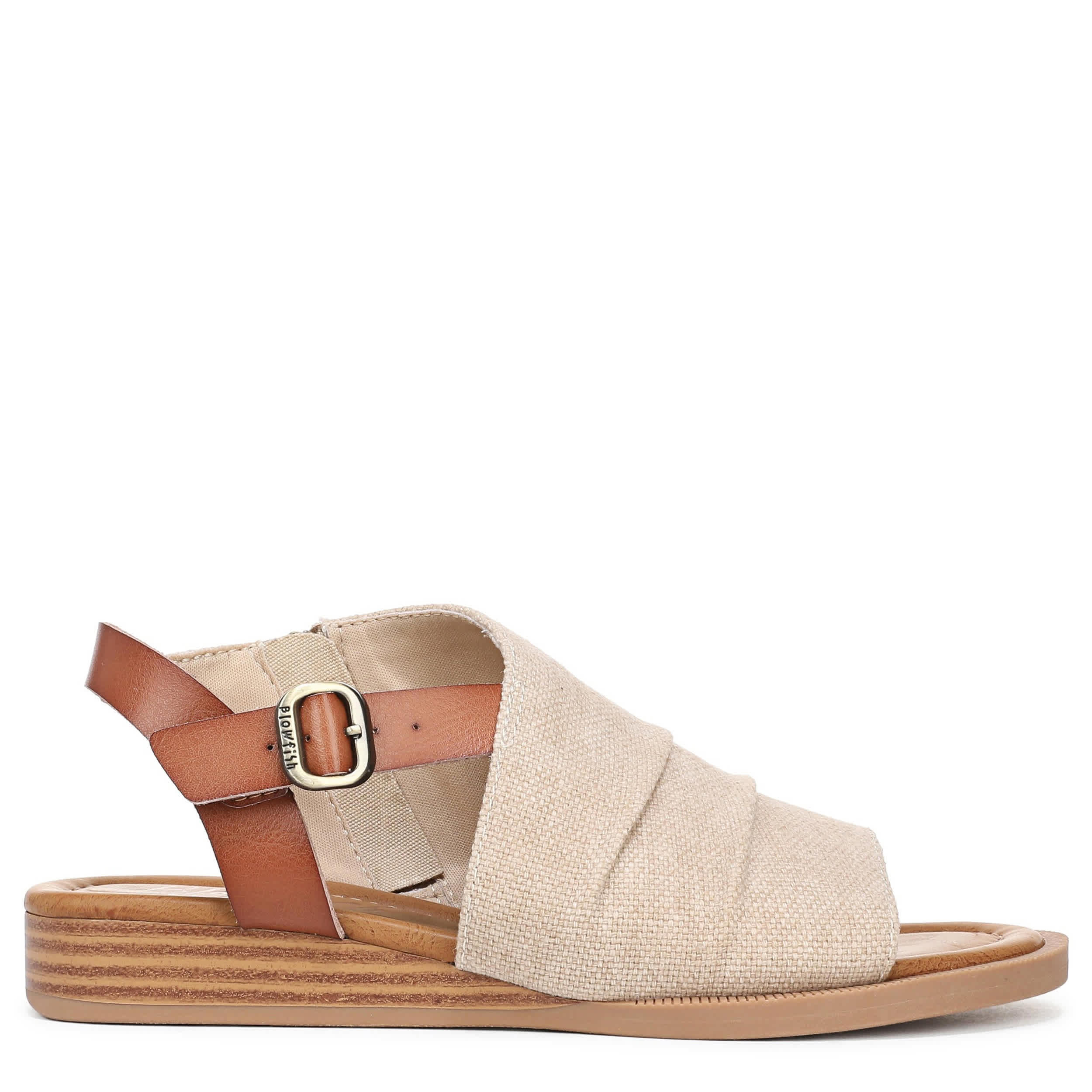 BLOWFISH MALIBU-WOMENS ASPIRE HOODED WEDGE SANDAL-NATURAL & 