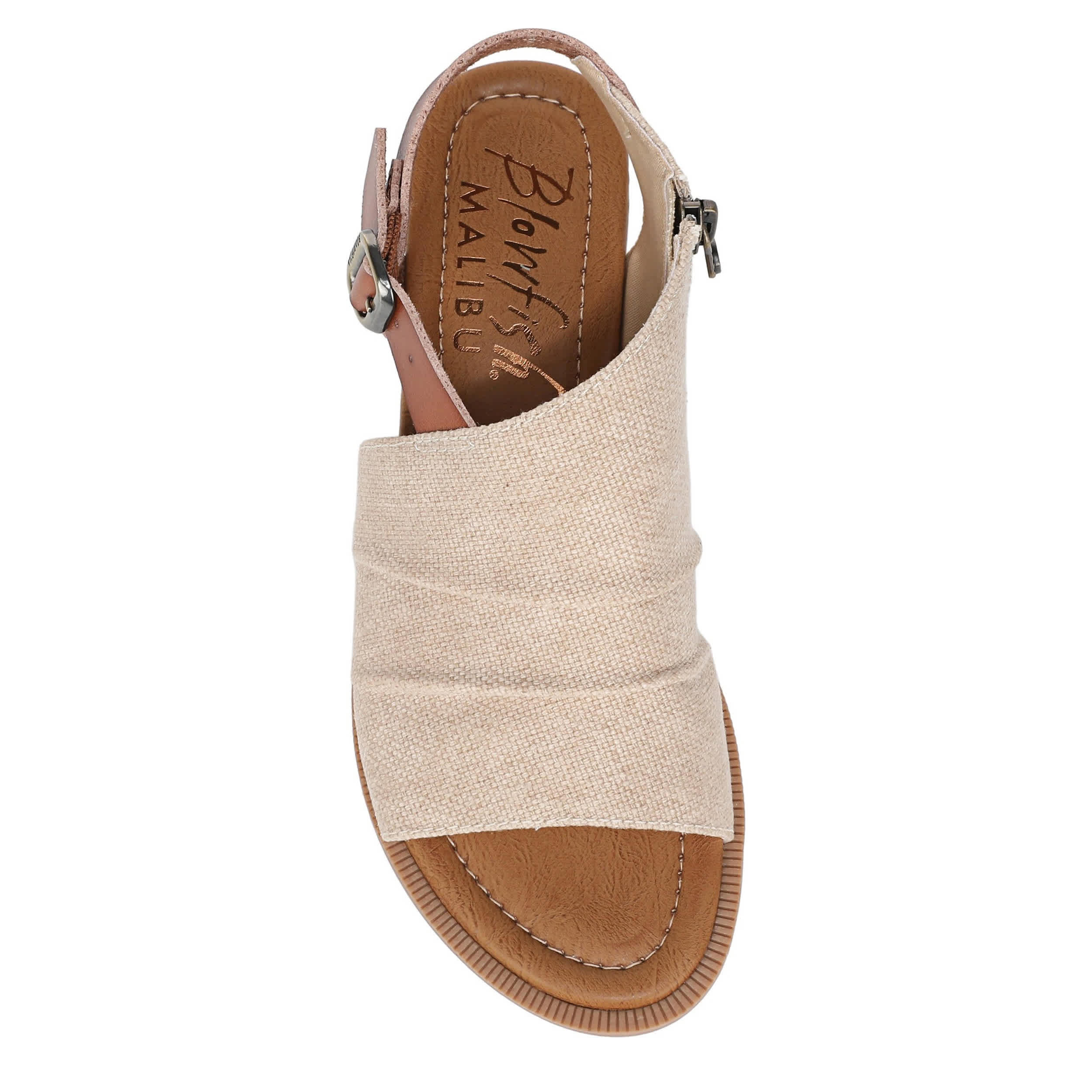 BLOWFISH MALIBU-WOMENS ASPIRE HOODED WEDGE SANDAL-NATURAL & 