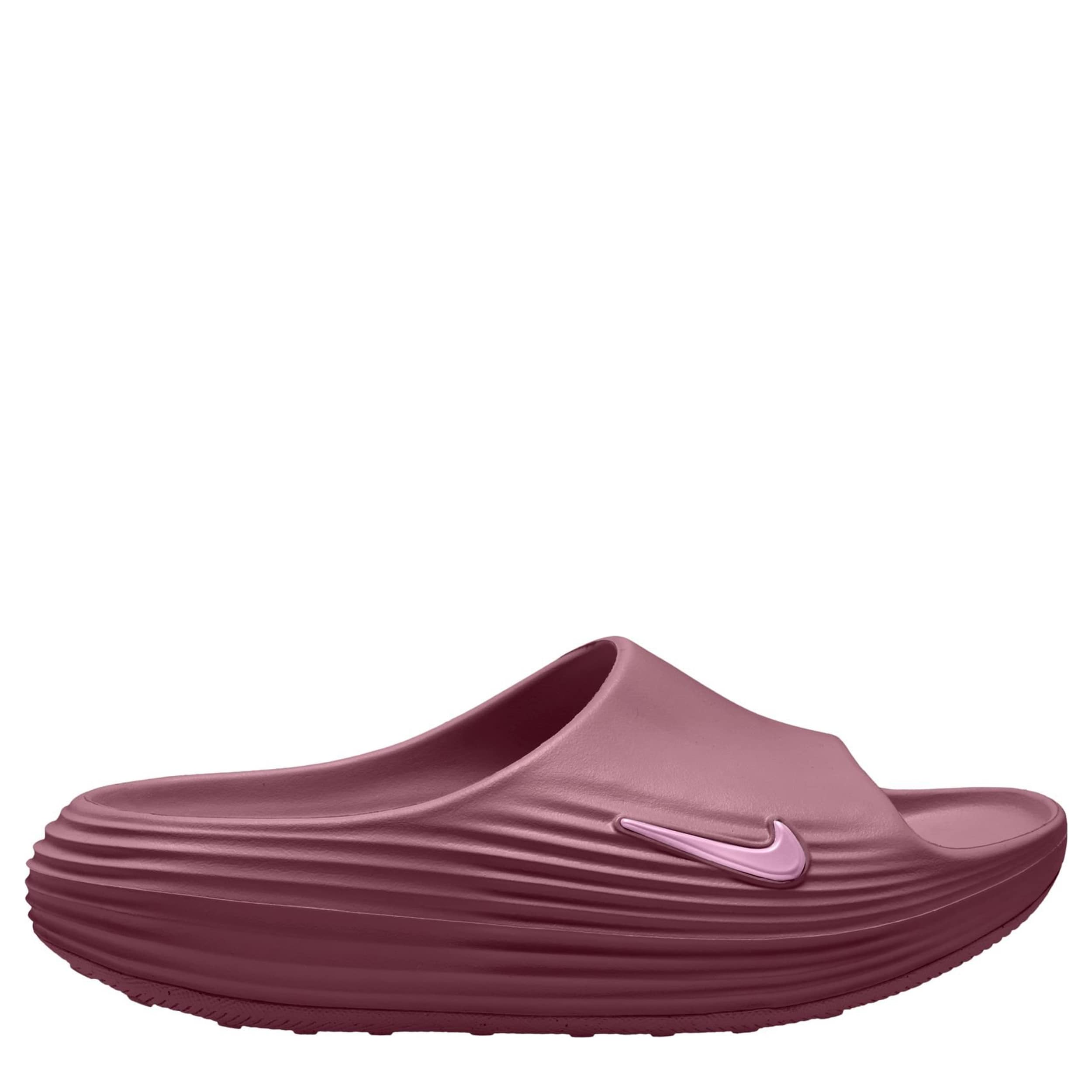 NIKE-WOMENS REACTX REJUVEN8 SLIDE SANDAL-WINE & 
