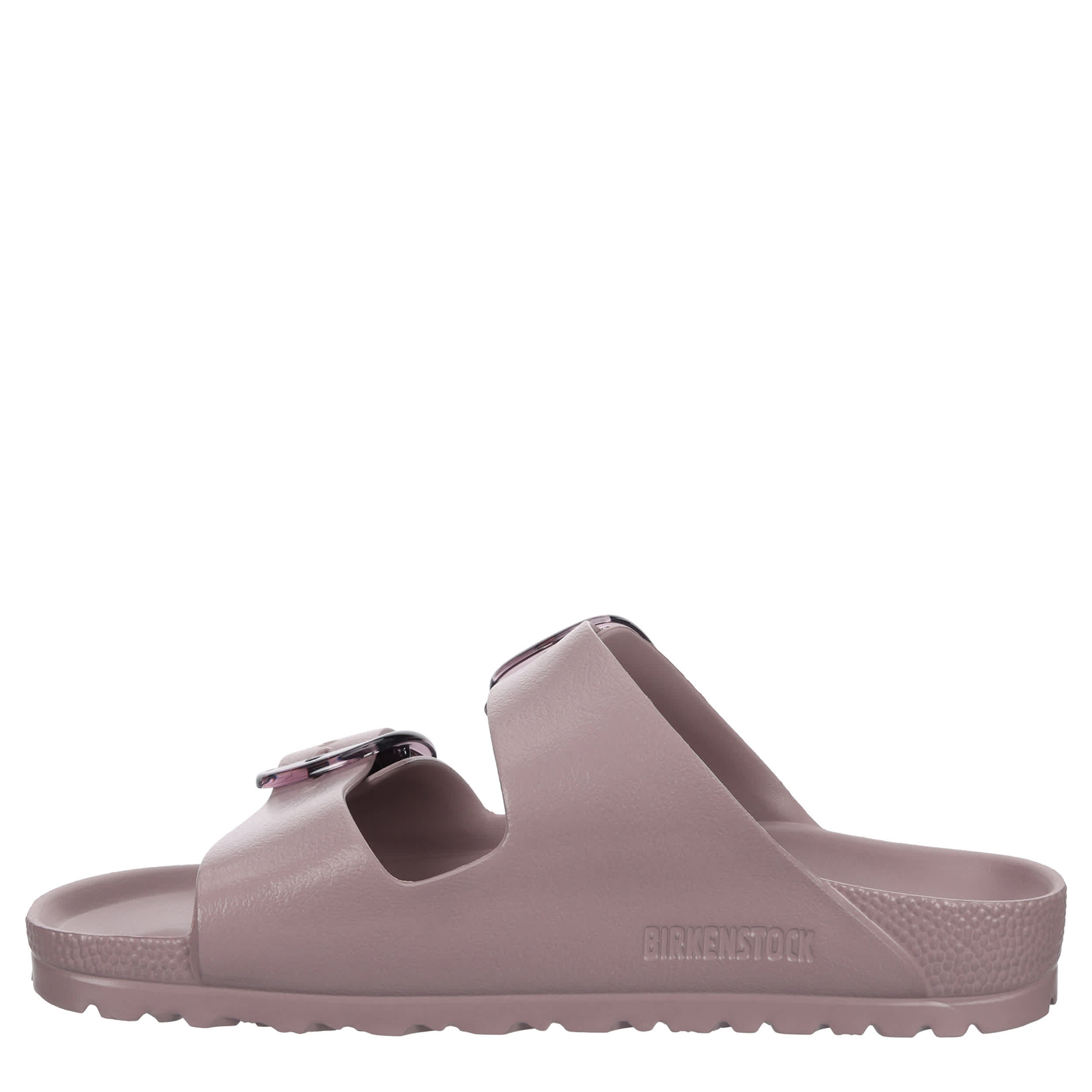 BIRKENSTOCK-WOMENS ARIZONA ESSENTIALS BIG BUCKLE SLIDE SANDAL-PURPLE & 