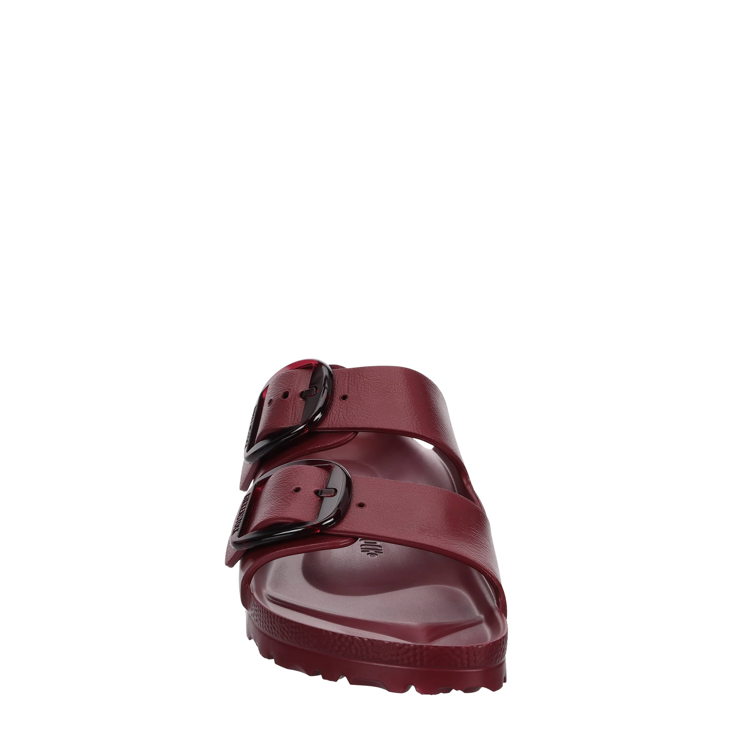 BIRKENSTOCK-WOMENS ARIZONA ESSENTIALS BIG BUCKLE SLIDE SANDAL-WINE & 