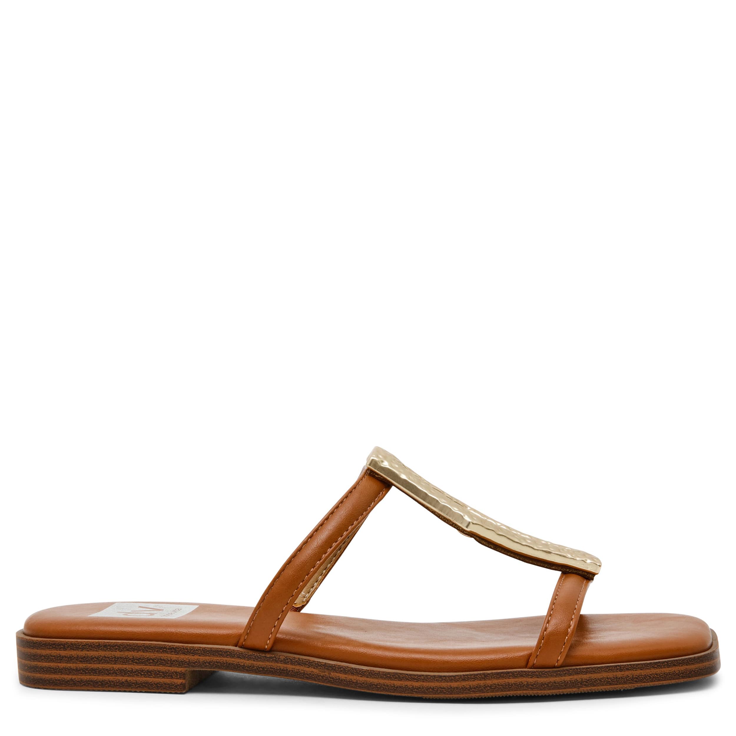 DV BY DOLCE VITA-WOMENS MADDA SLIDE SANDAL-BROWN & 