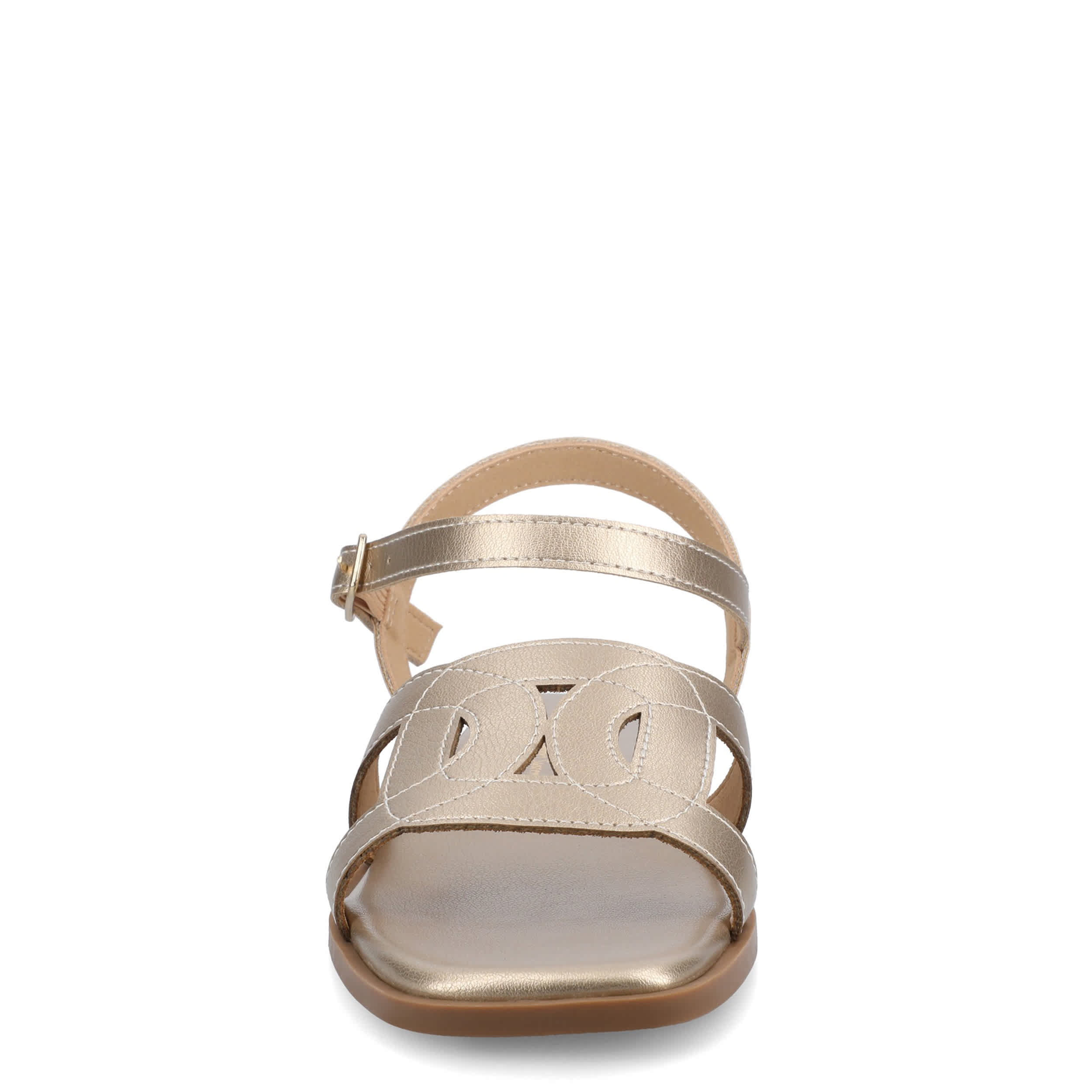 JOURNEE COLLECTION-WOMENS BRIDEY FLAT SANDAL-GOLD & 