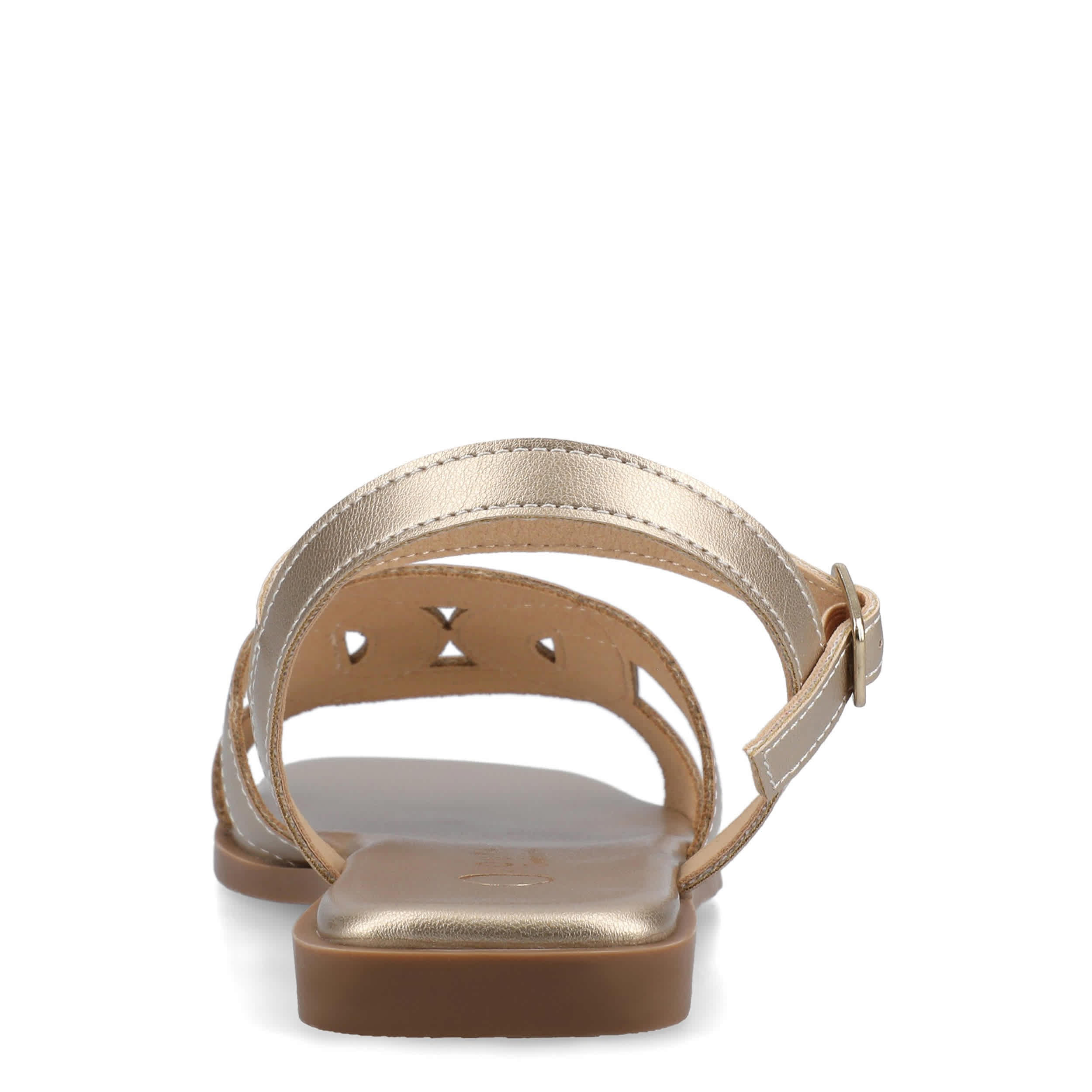 JOURNEE COLLECTION-WOMENS BRIDEY FLAT SANDAL-GOLD & 