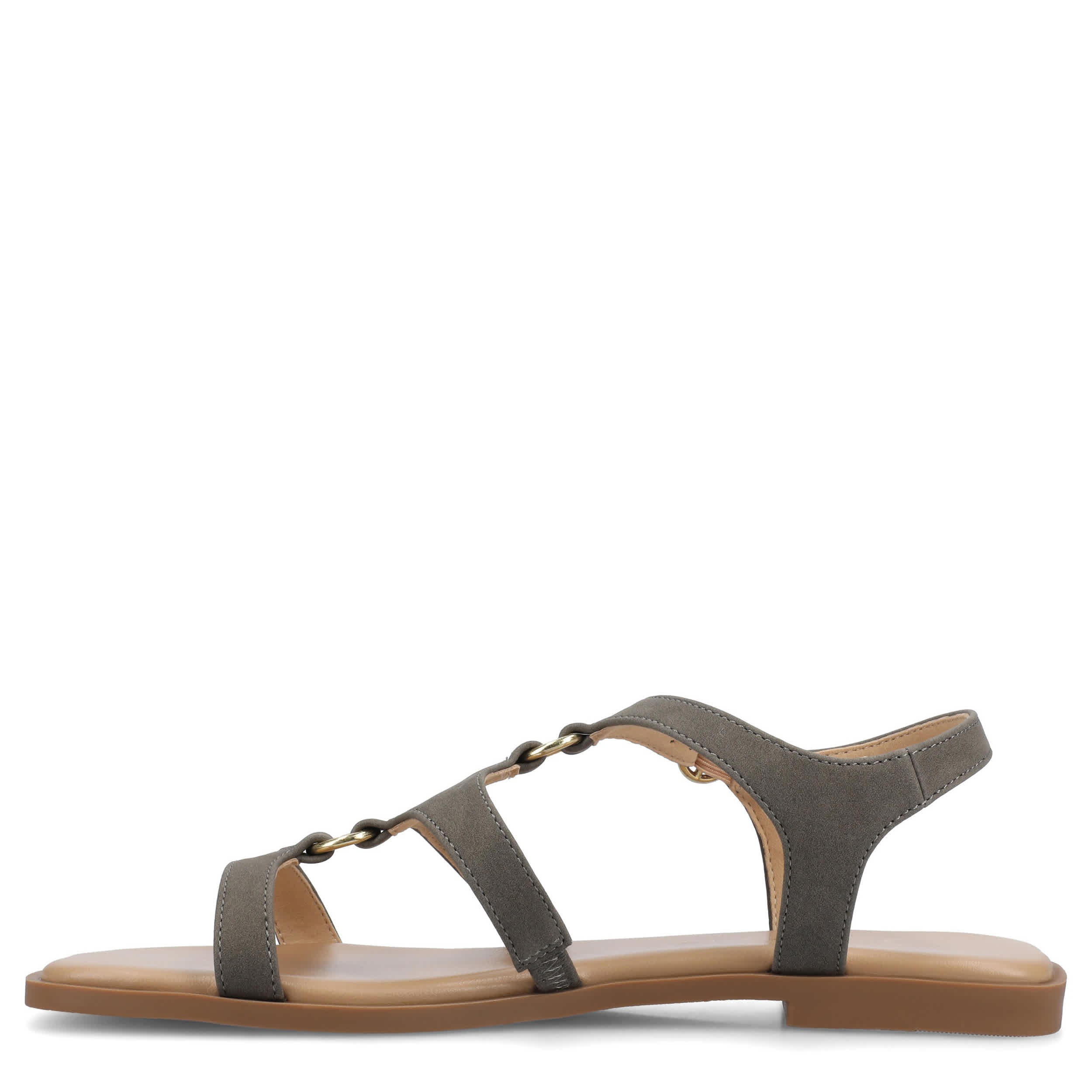 JOURNEE COLLECTION-WOMENS BRILEY SANDALS-GREY & 
