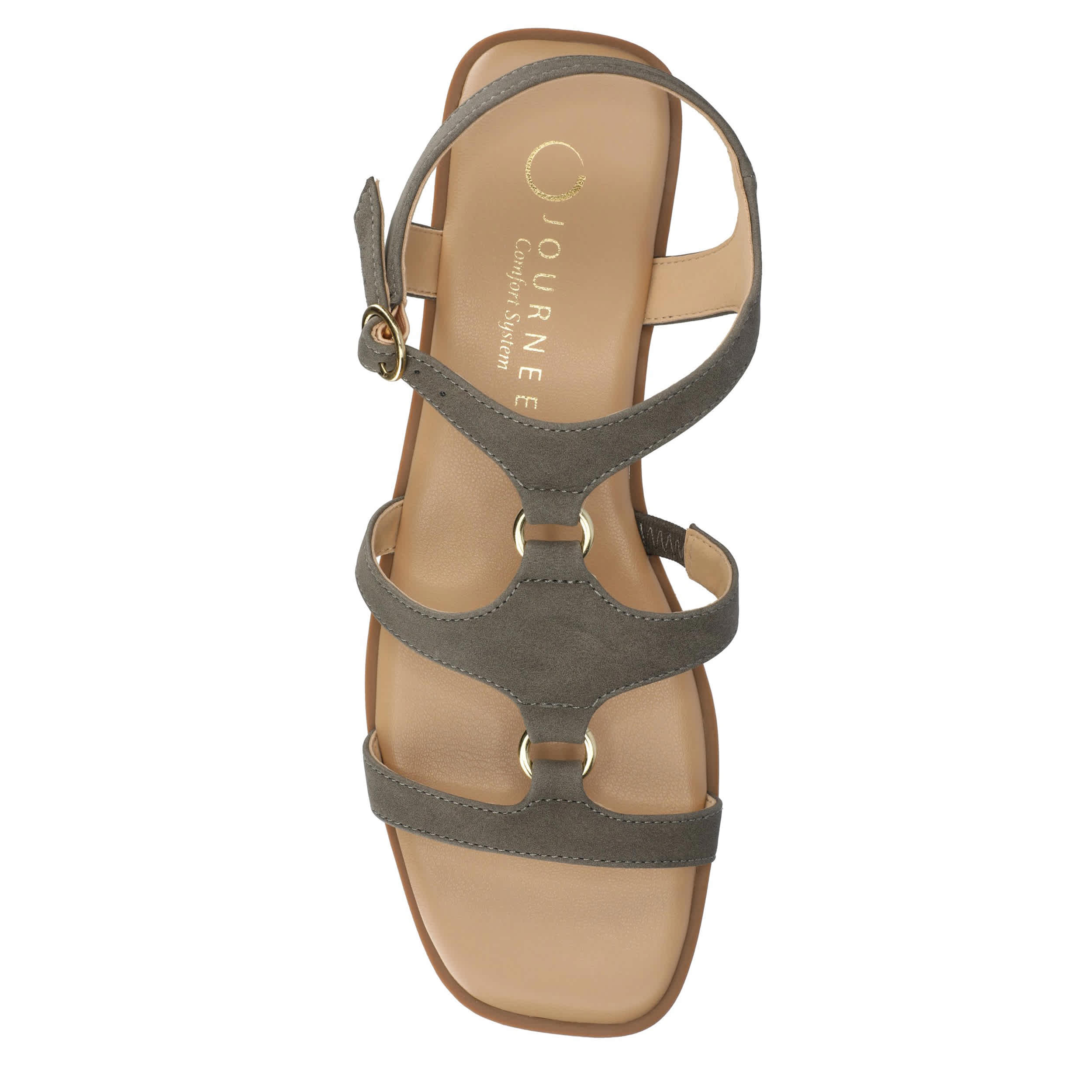 JOURNEE COLLECTION-WOMENS BRILEY SANDALS-GREY & 