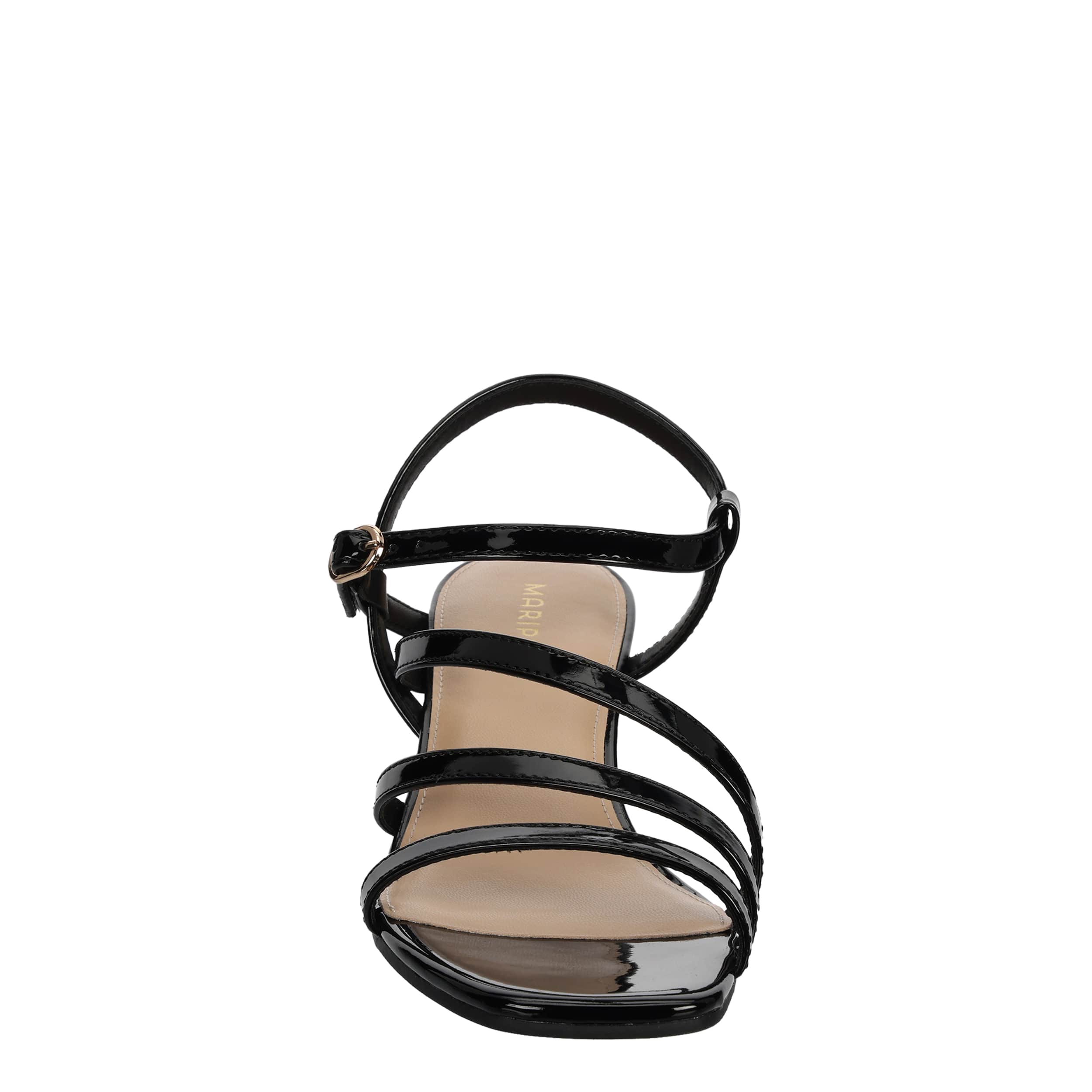 MARIPE-WOMENS VALENTINA WEDGE SANDAL-BLACK & 