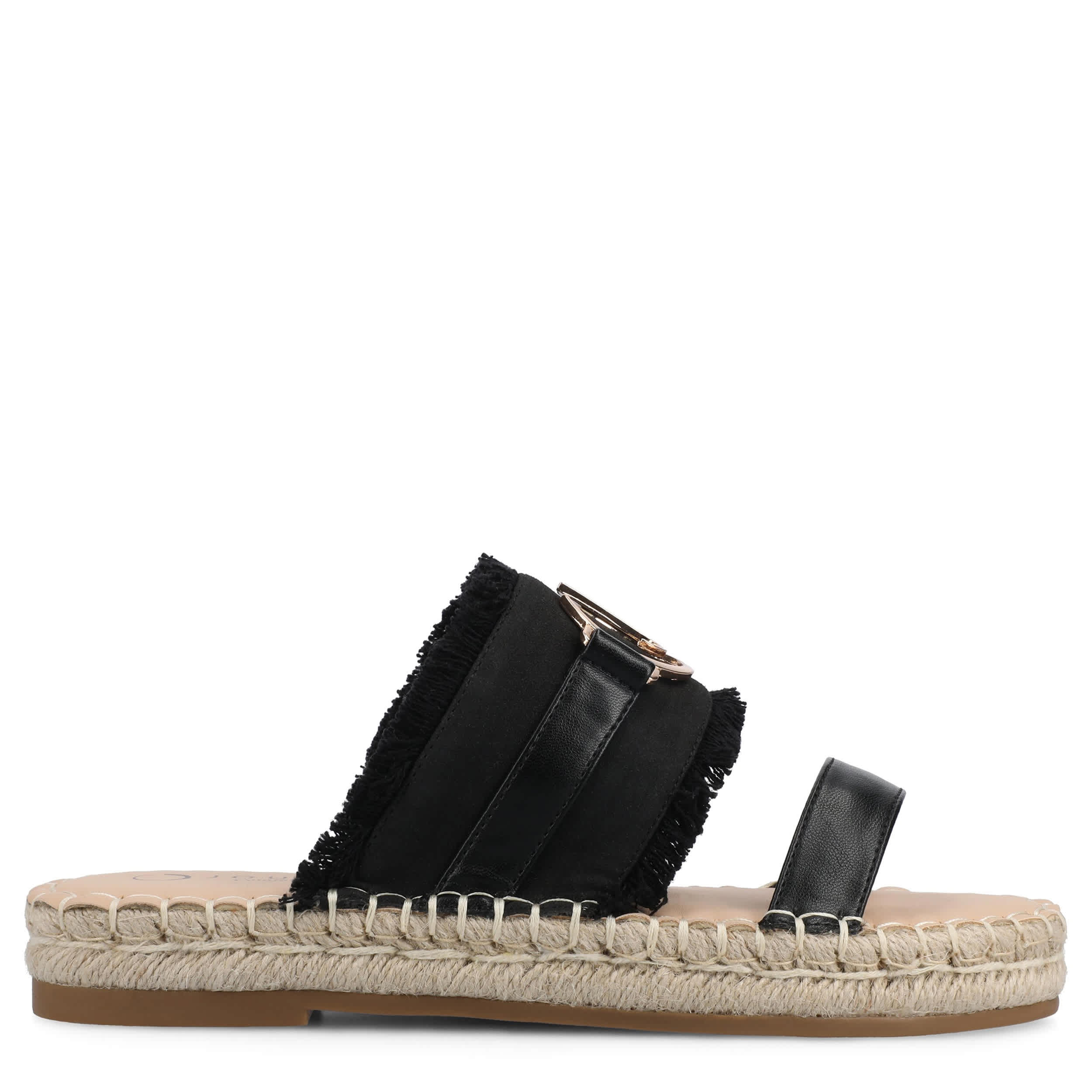 JOURNEE COLLECTION-WOMENS KEELEE SANDALS-BLACK & 