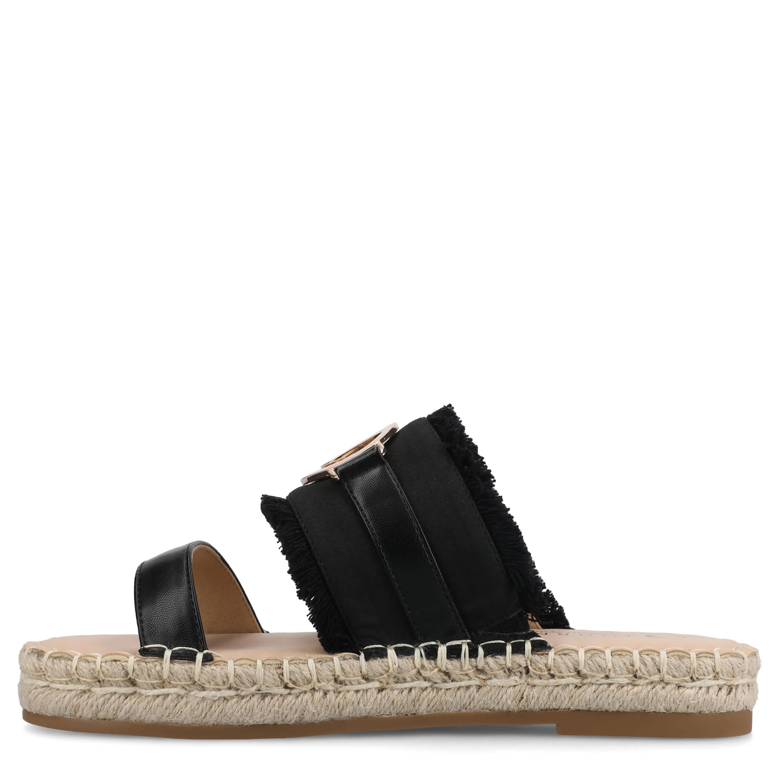 JOURNEE COLLECTION-WOMENS KEELEE SANDALS-BLACK & 