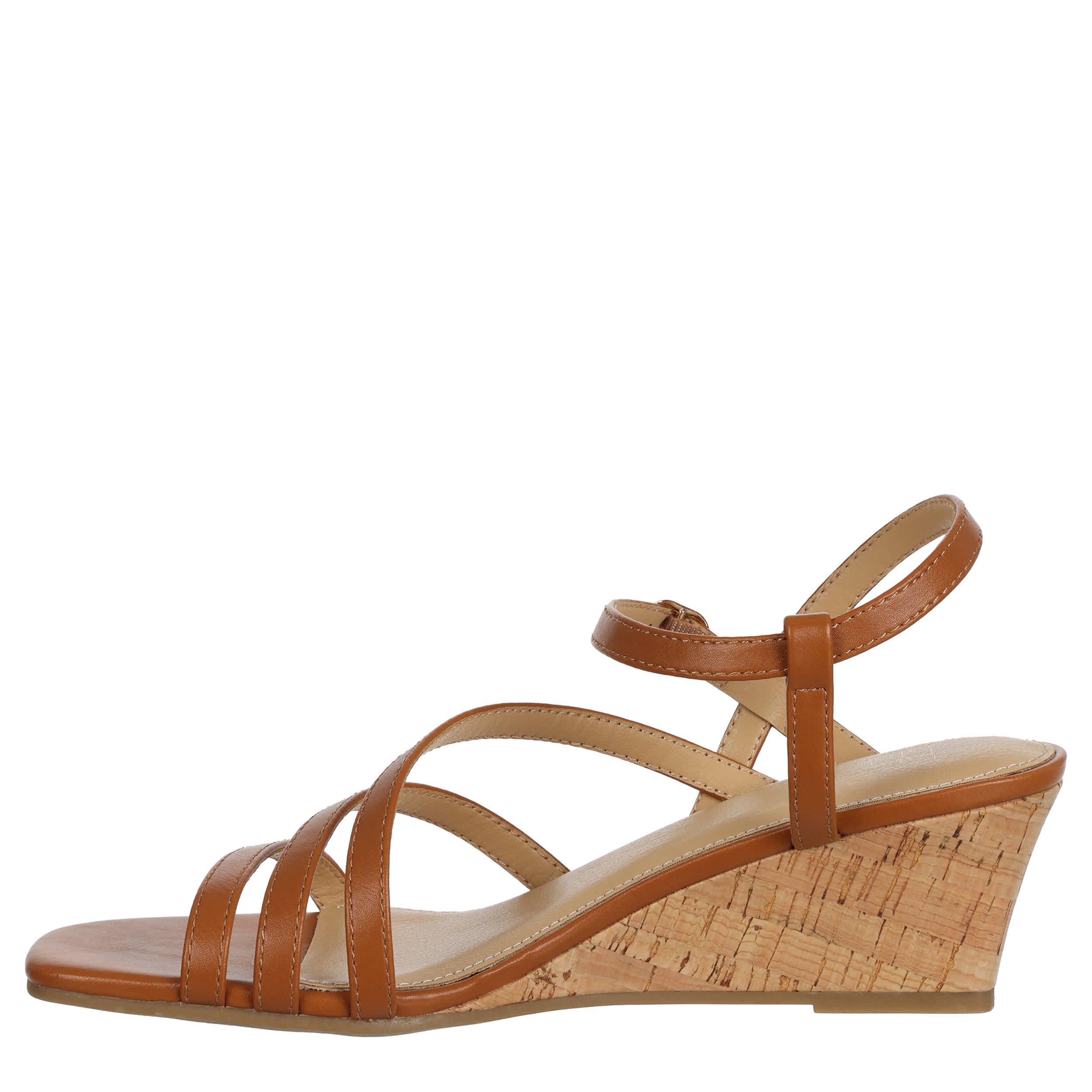 LAUREN BLAKWELL-WOMENS VIANNA WEDGE SANDAL-COGNAC & 