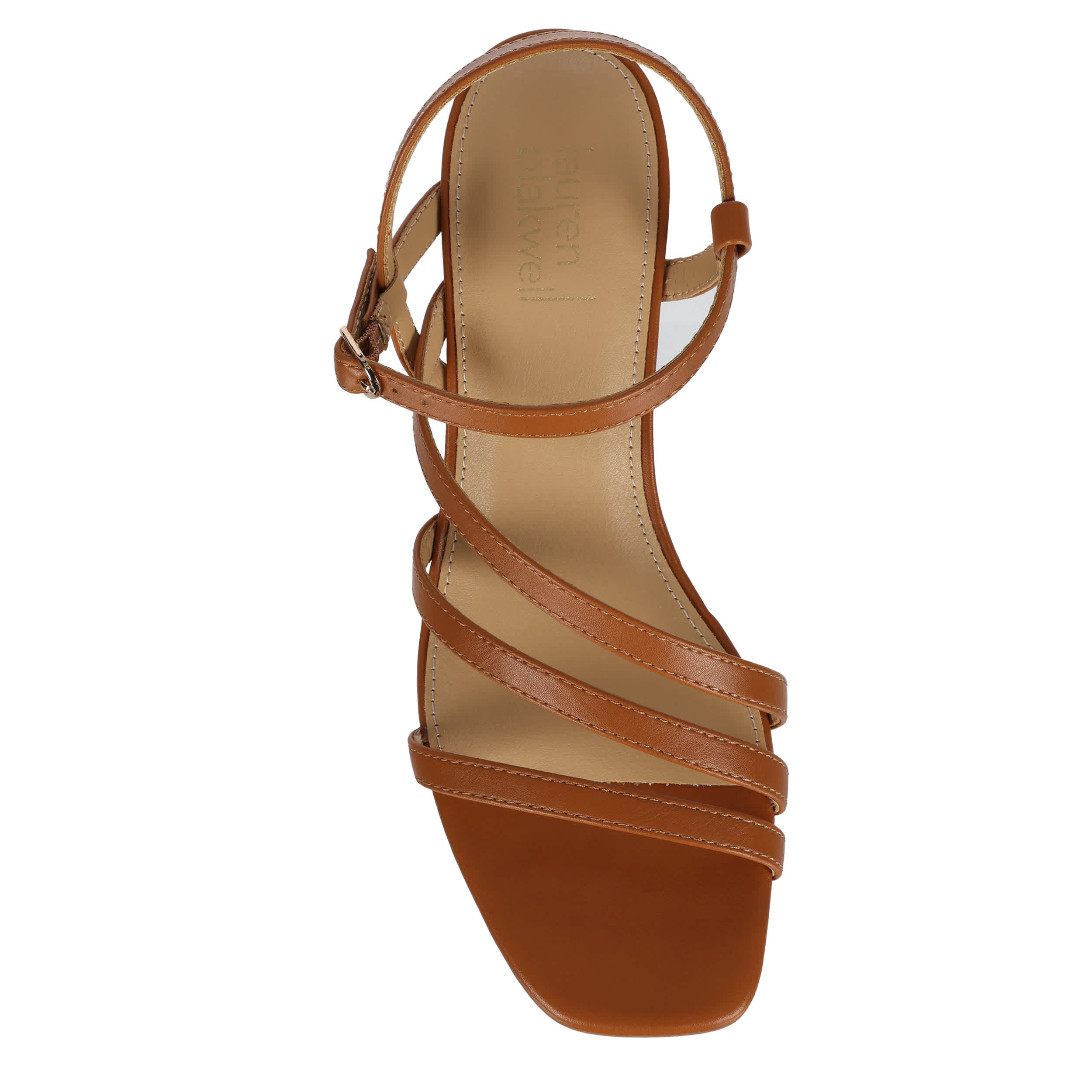 LAUREN BLAKWELL-WOMENS VIANNA WEDGE SANDAL-COGNAC & 