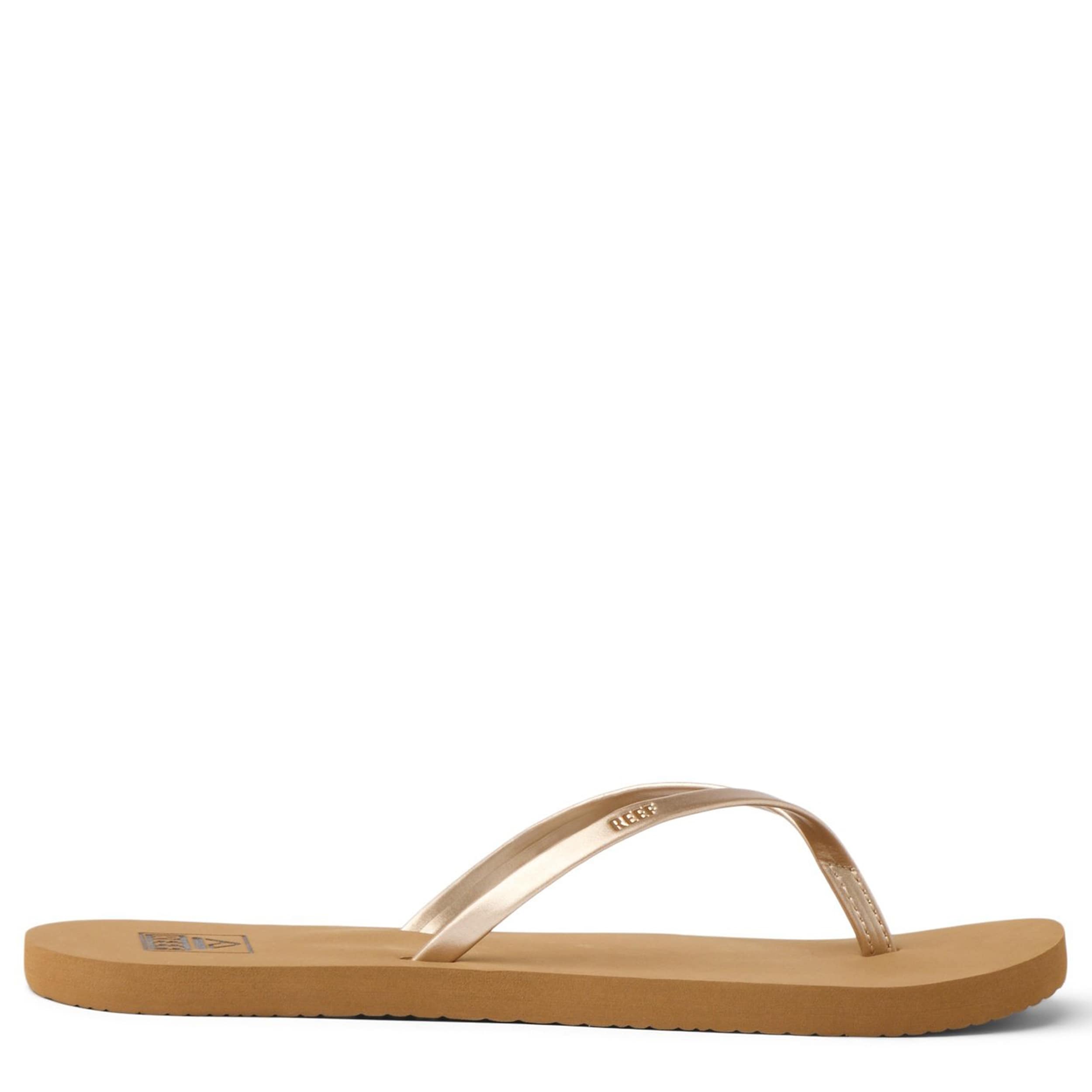 REEF-WOMENS BLISS NIGHTS FLIP FLOP SANDAL-TAN & CHAMPAGNE
